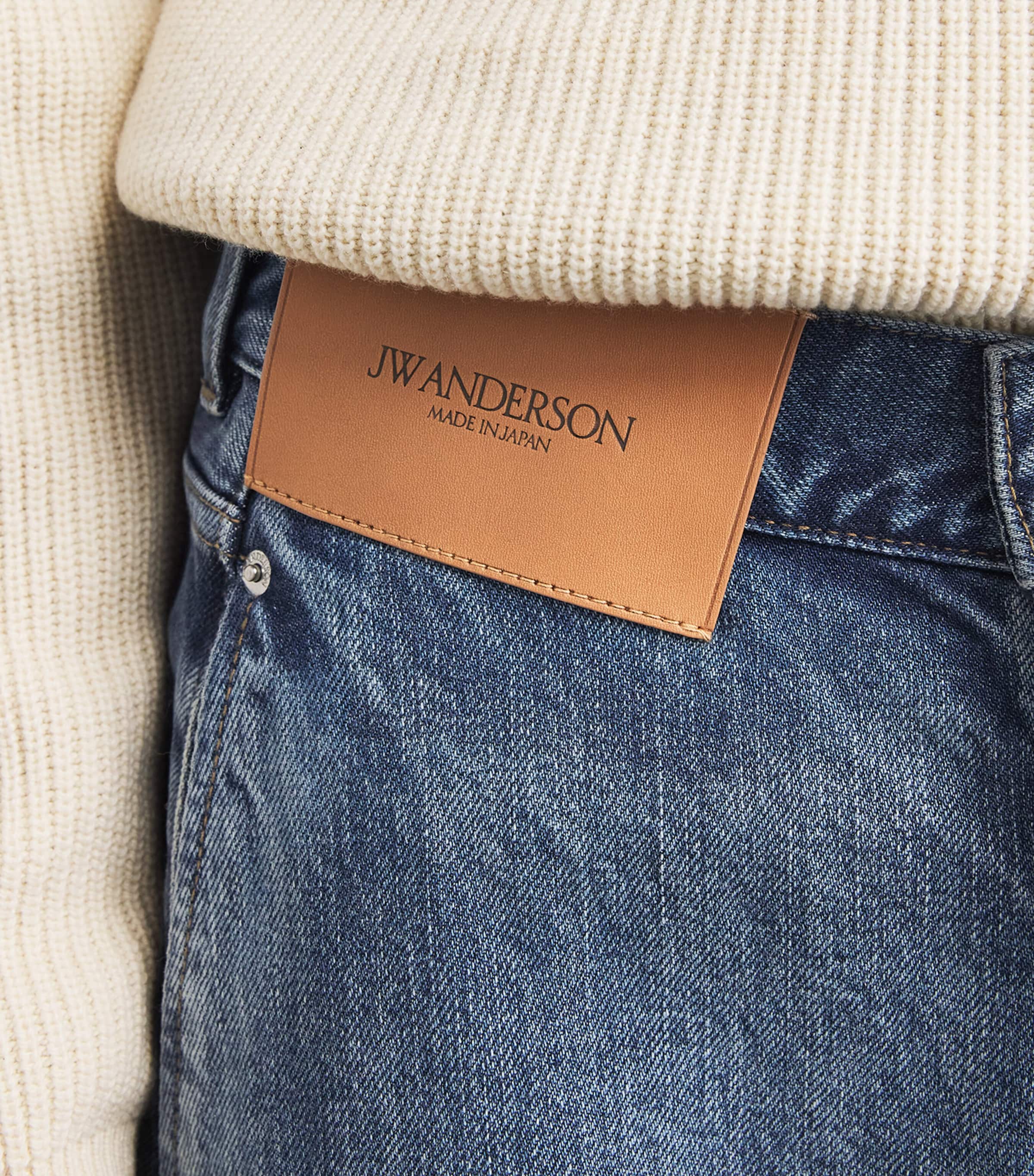 JW Anderson Mens Twisted Workwear Jeans Mid Blue Image 3