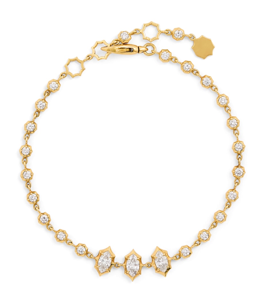 Jade Trau Yellow Gold and Diamond Maverick Line Bracelet Yellow Gold Image 1