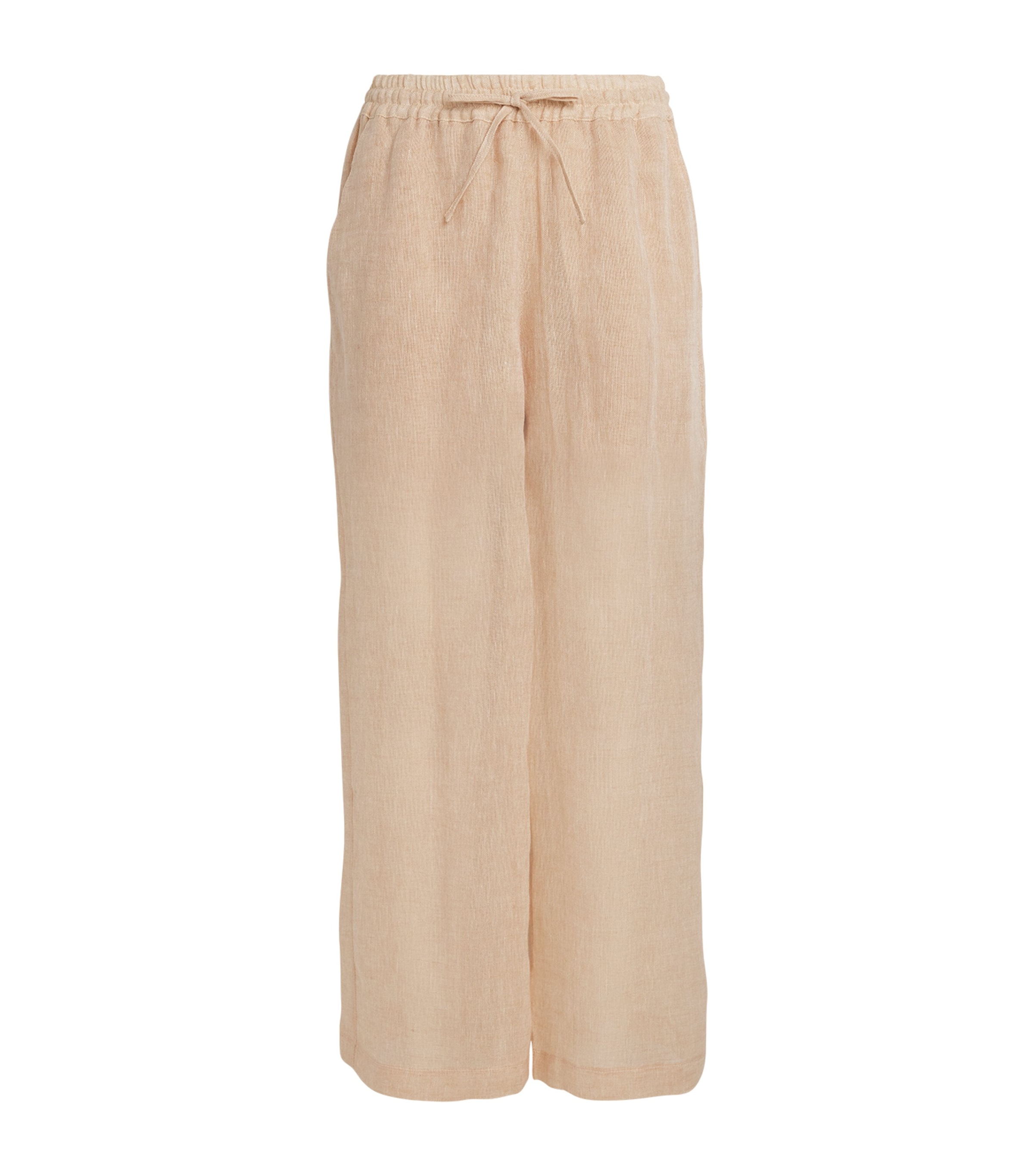 Le Kasha Linen Wide-leg Trousers In Pink