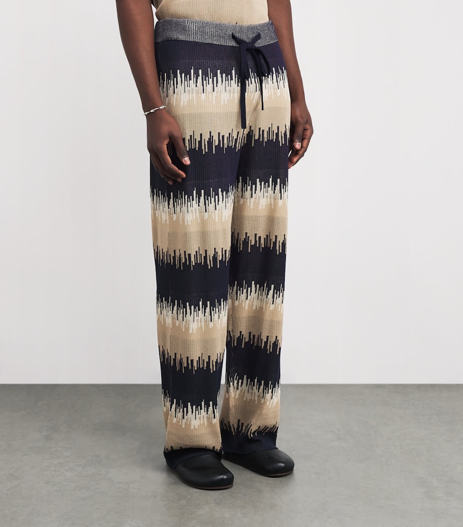 Jacquard Wave Wide-Leg Trousers MULTI Image 3