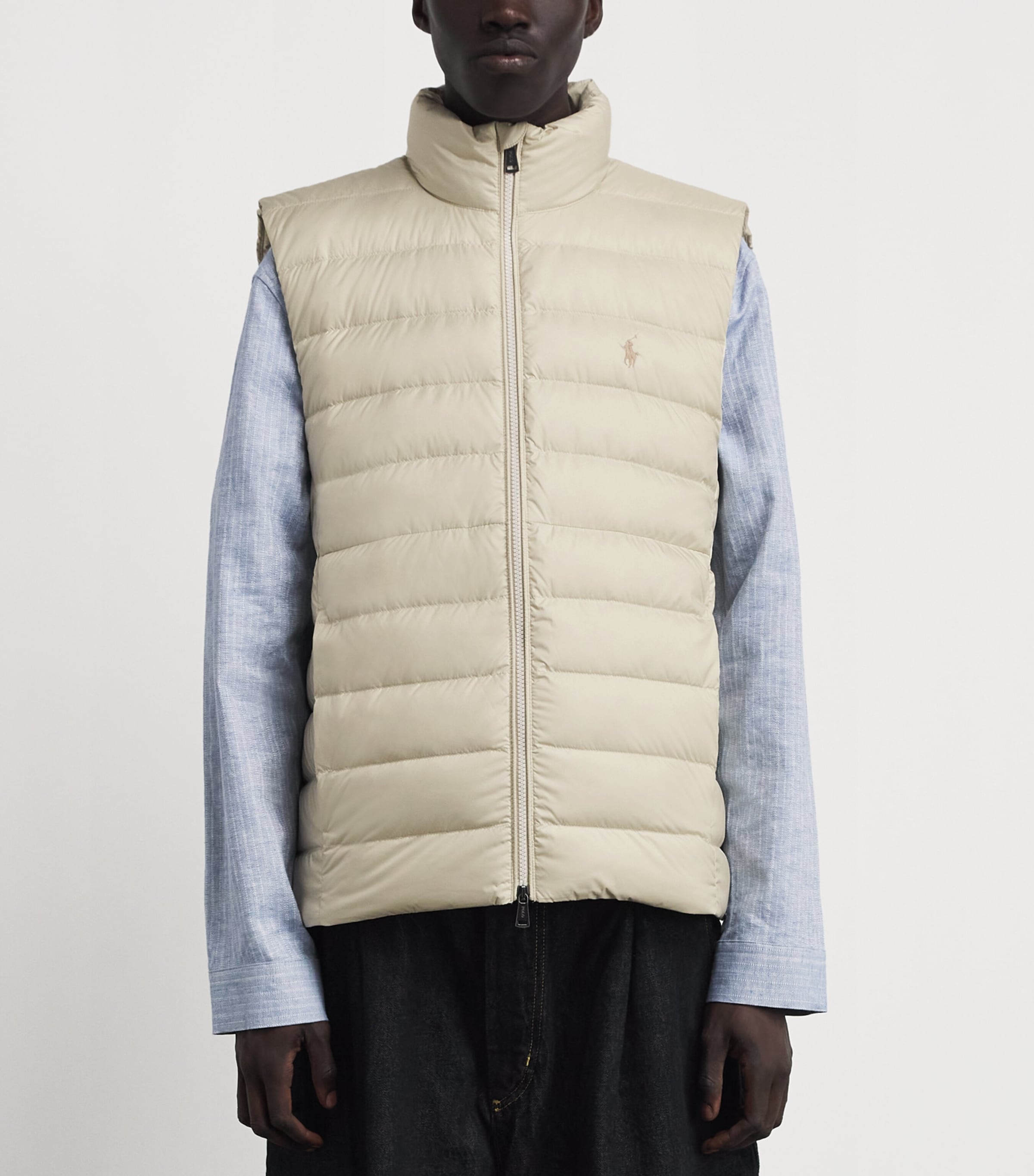 Polo Ralph Lauren Mens Packable Down Coldon Gilet Basic Sand Image 4