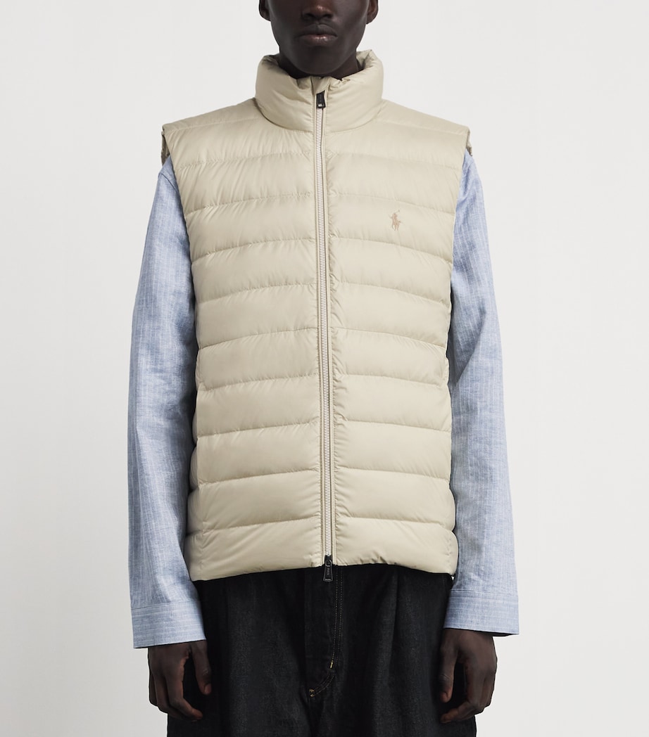 Polo Ralph Lauren Mens Packable Down Coldon Gilet Basic Sand Image 4