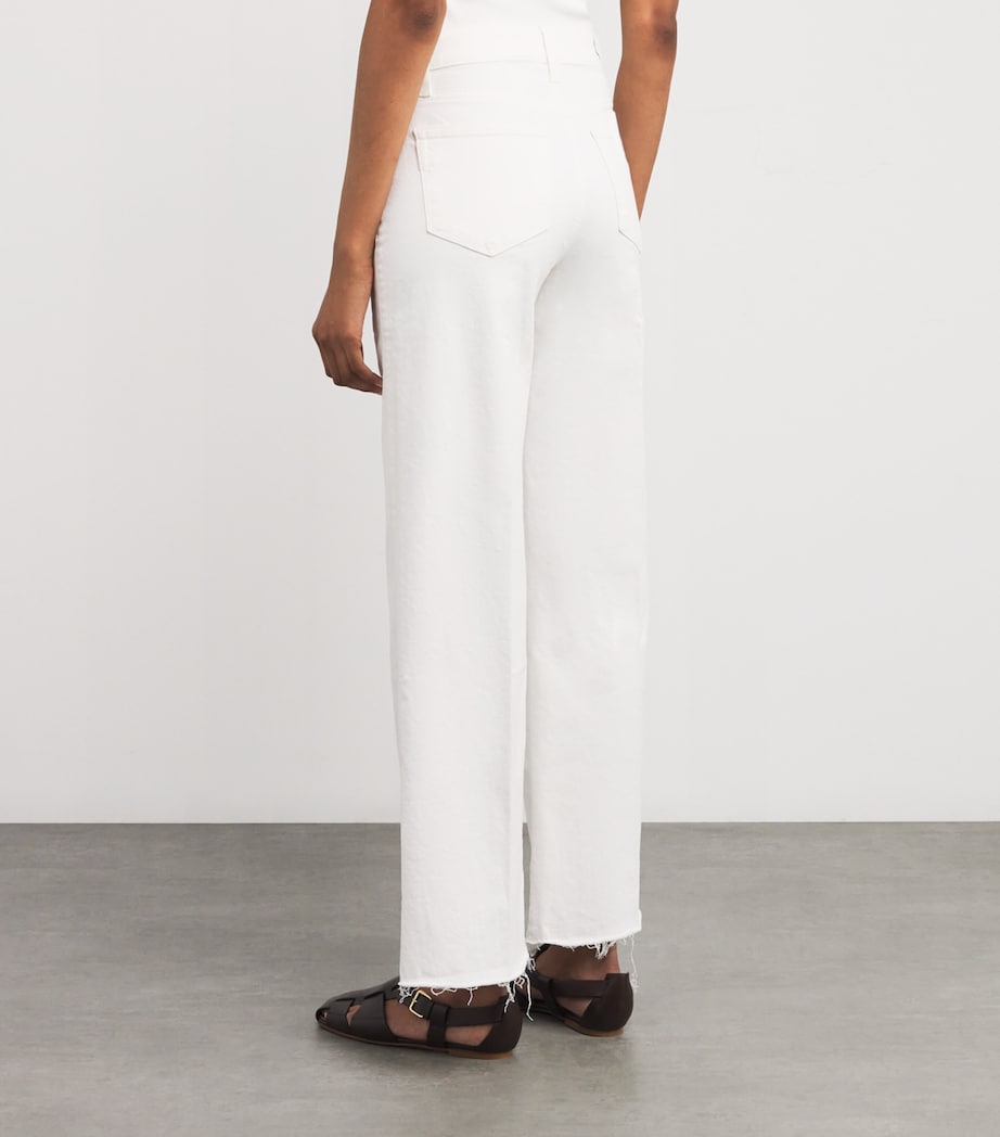 Anessa High-Rise Wide-Leg Jeans TONAL ECRU Image 4