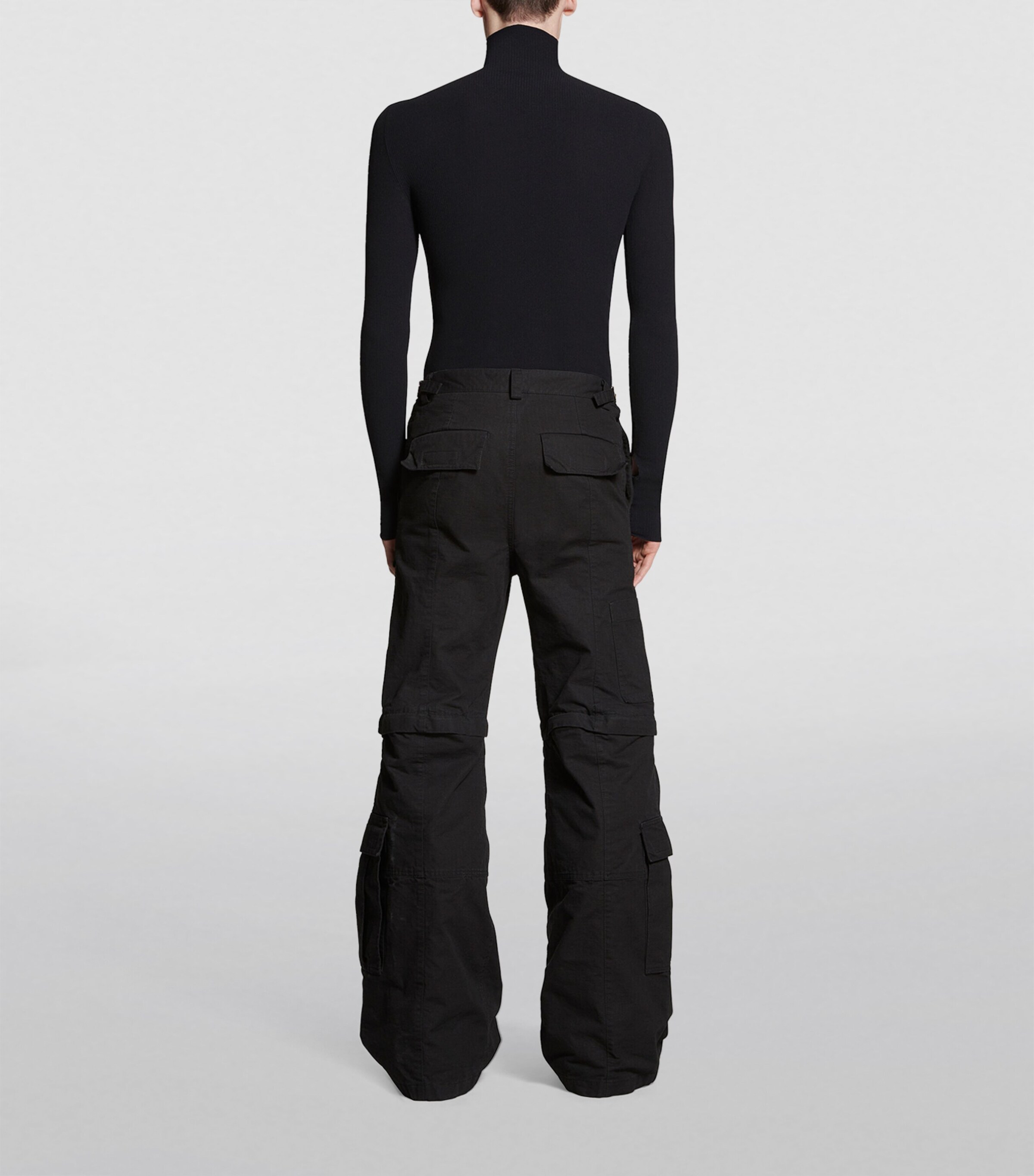 Balenciaga Mens Flared Cargo Trousers Image 5