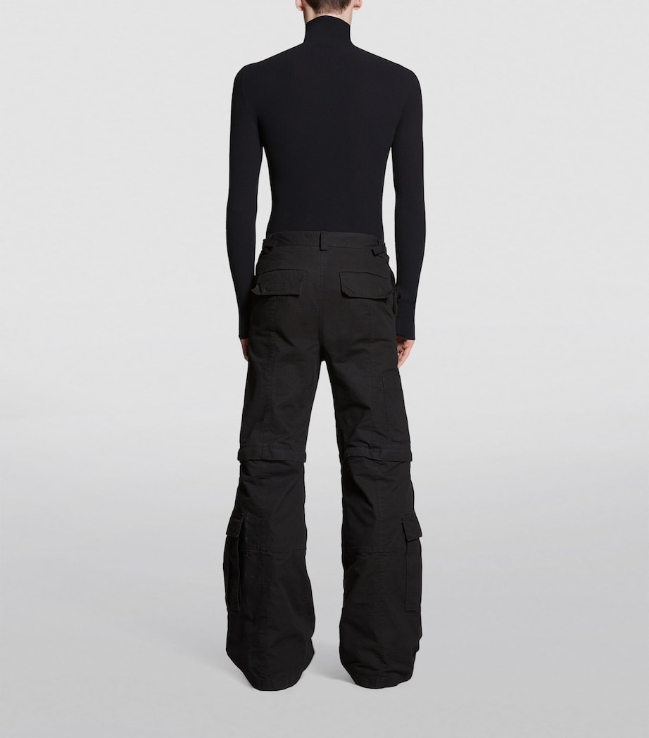 Balenciaga Mens Flared Cargo Trousers Image 5