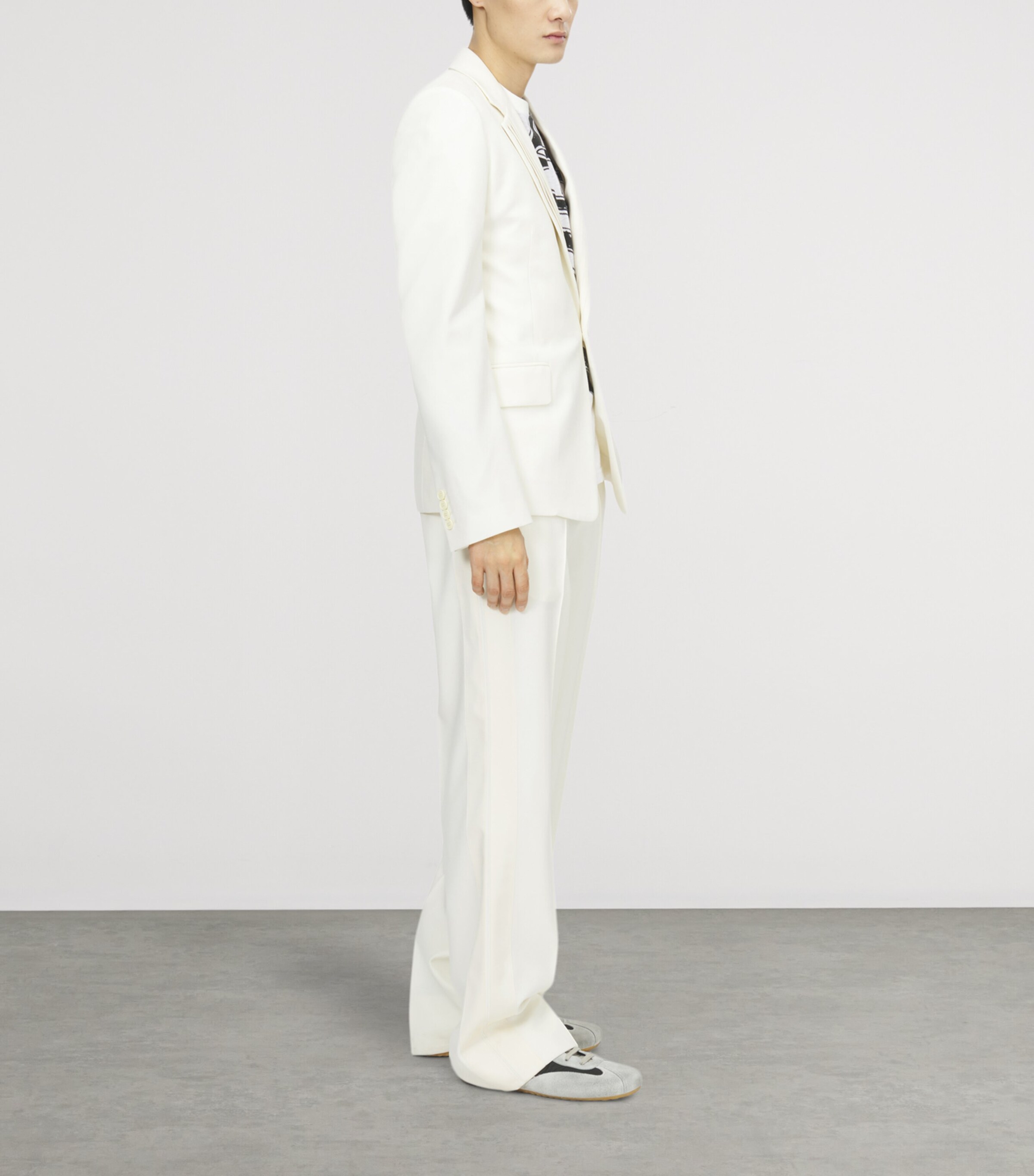 McQueen Mens Wool Wide-Leg Trousers Image 4
