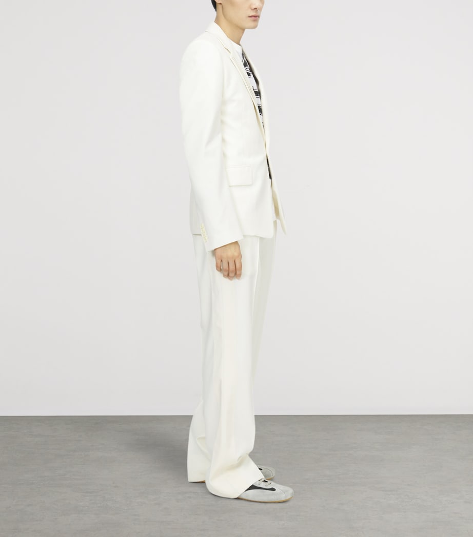 McQueen Mens Wool Wide-Leg Trousers Image 4