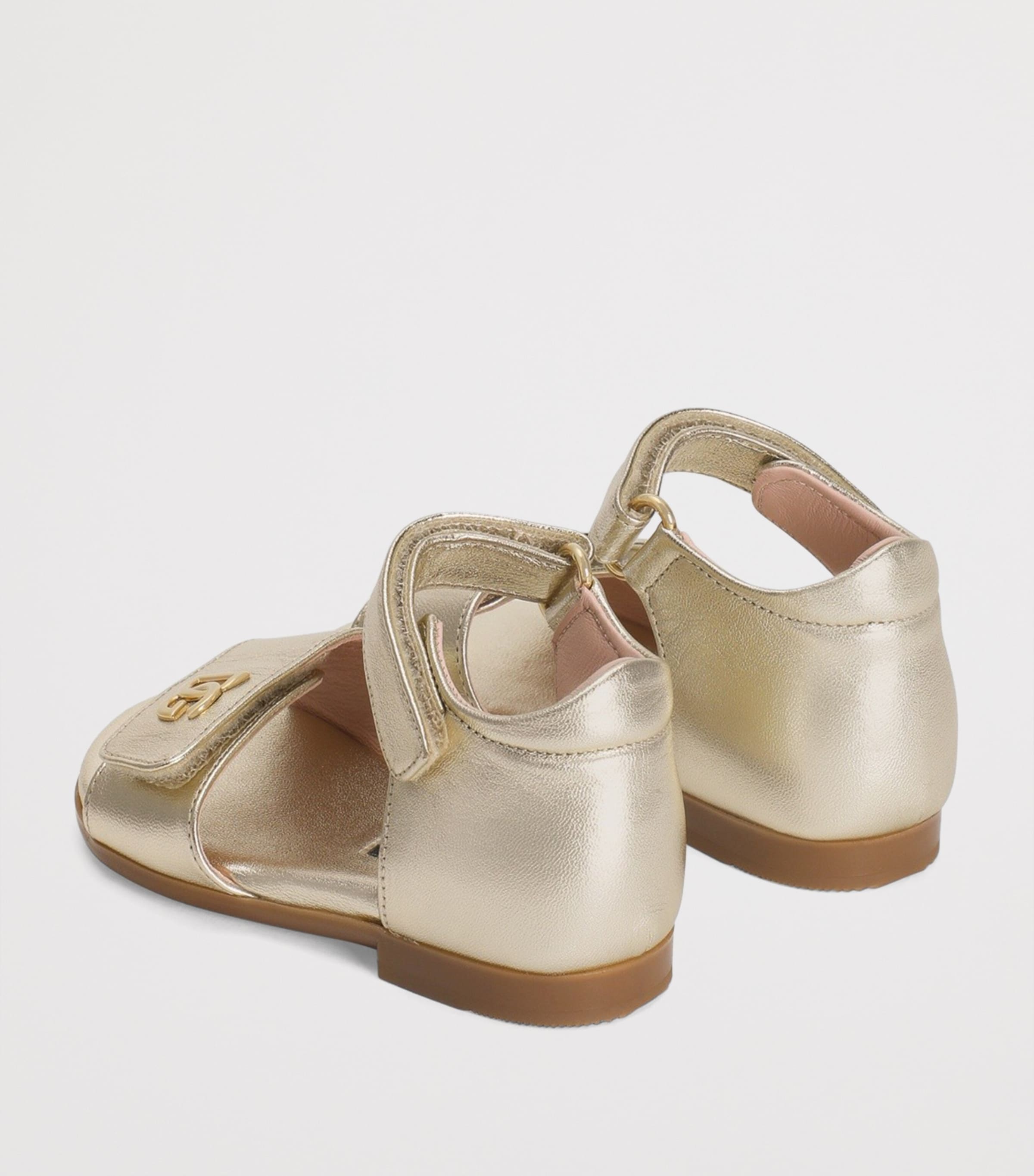 Dolce&Gabbana Kids Metallic Leather Sandals Image 3