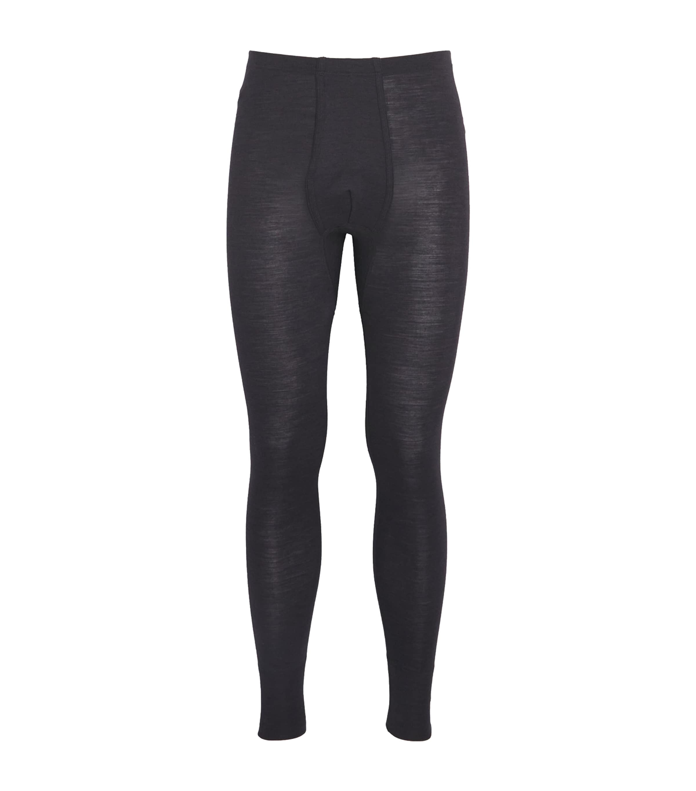 Shop Hanro Woollen Silk Long Johns In Grey