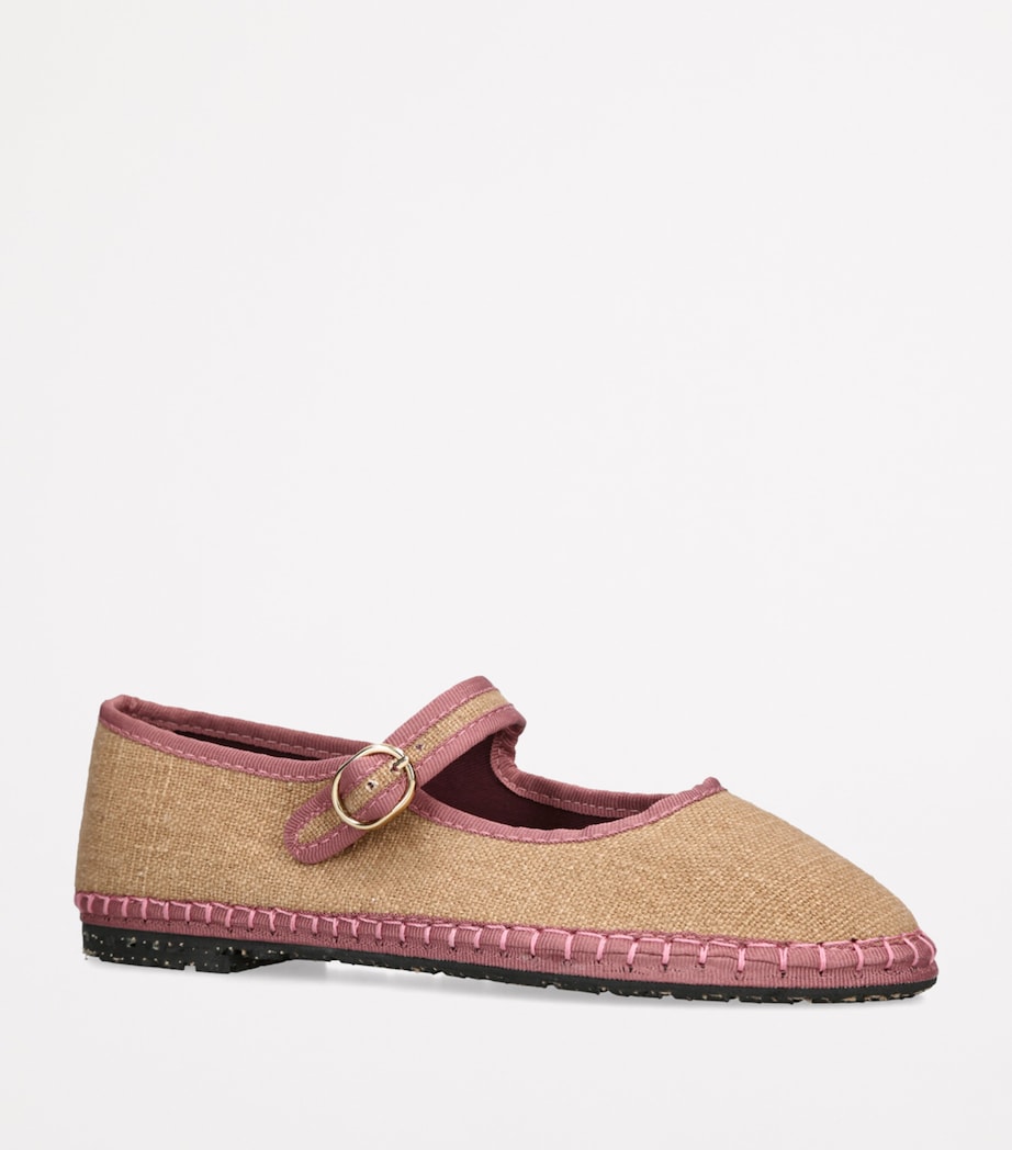 Linen Dora Mary Janes BEIGE Image 3