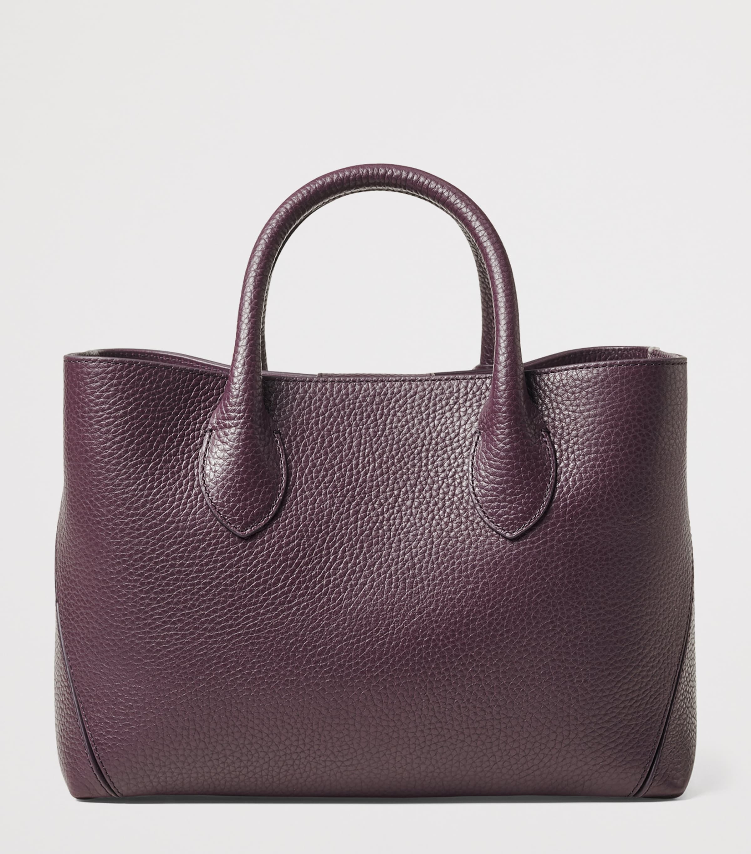 Midi Leather London Tote Bag FIG Image 4