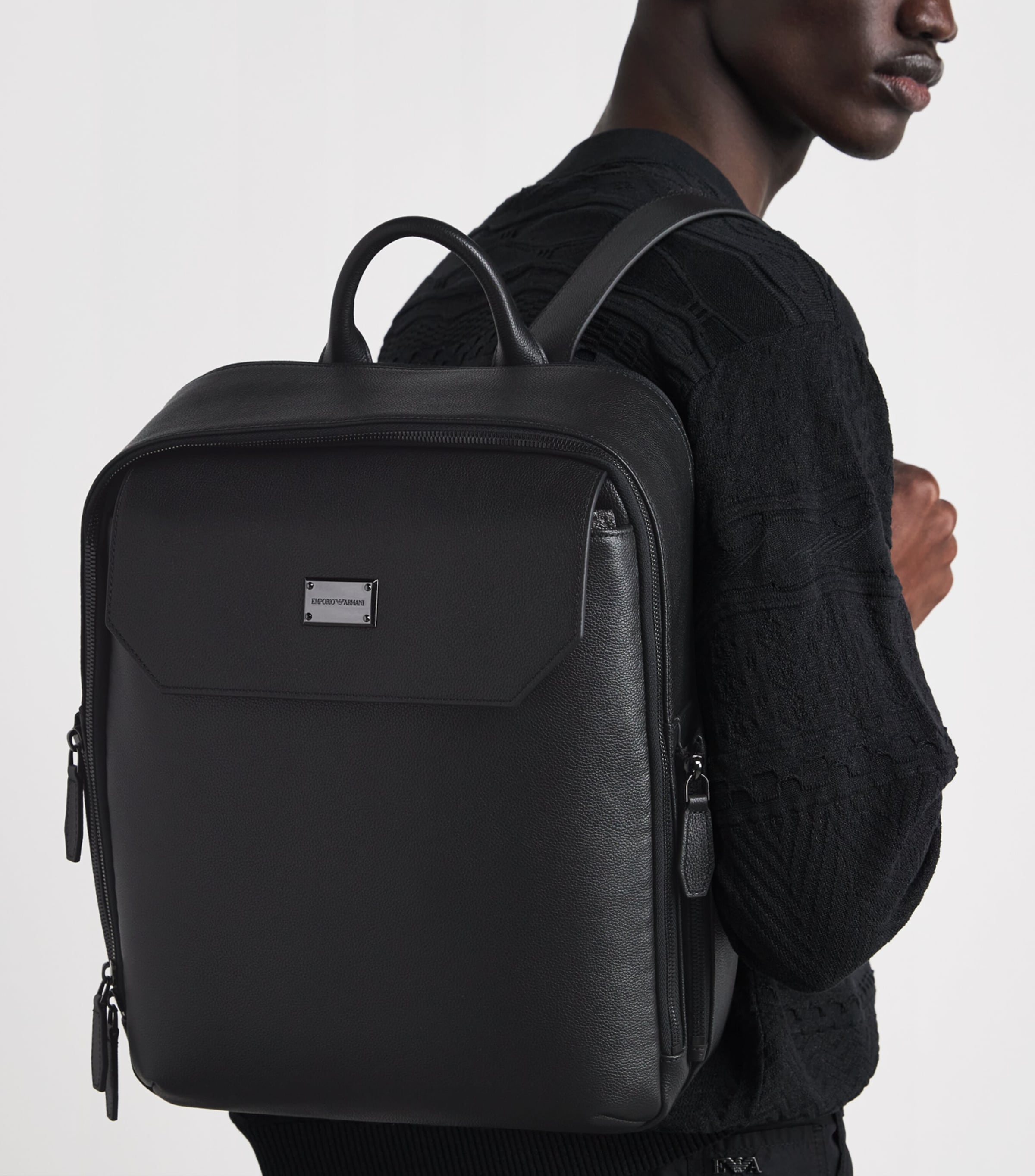 Emporio Armani Leather Backpack Image 2