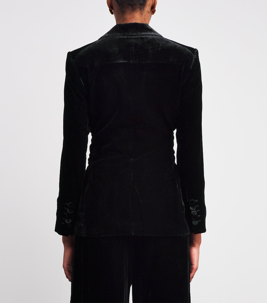 Velvet Belted Issel Blazer B0002 BLACK Image 4