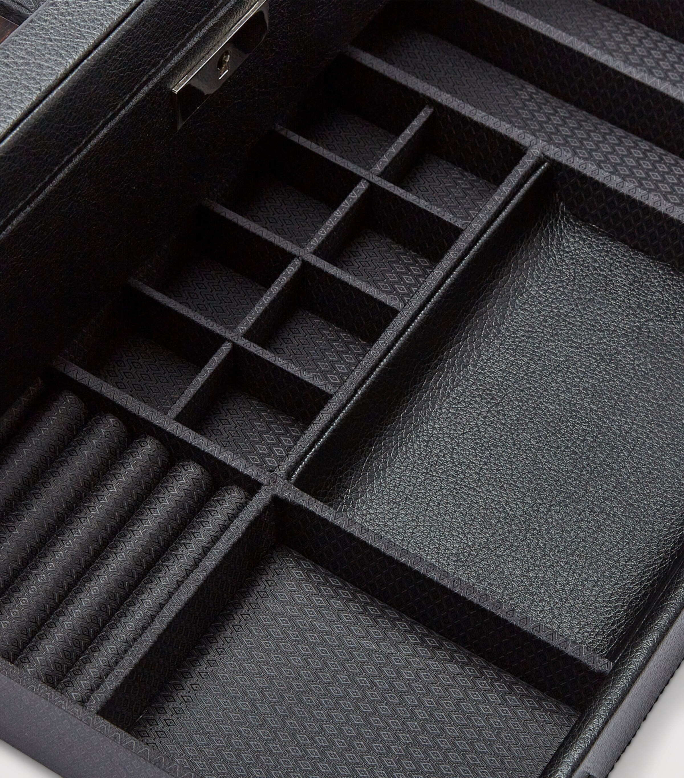 WOLF Vegan Leather Roadster Watch Box Black Image 6