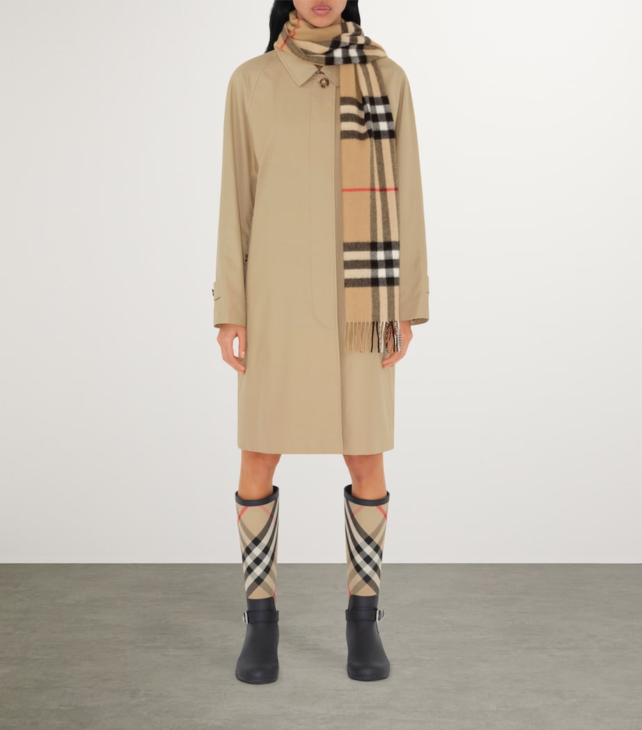 Burberry Cashmere Check Scarf Archive Beige Image 6
