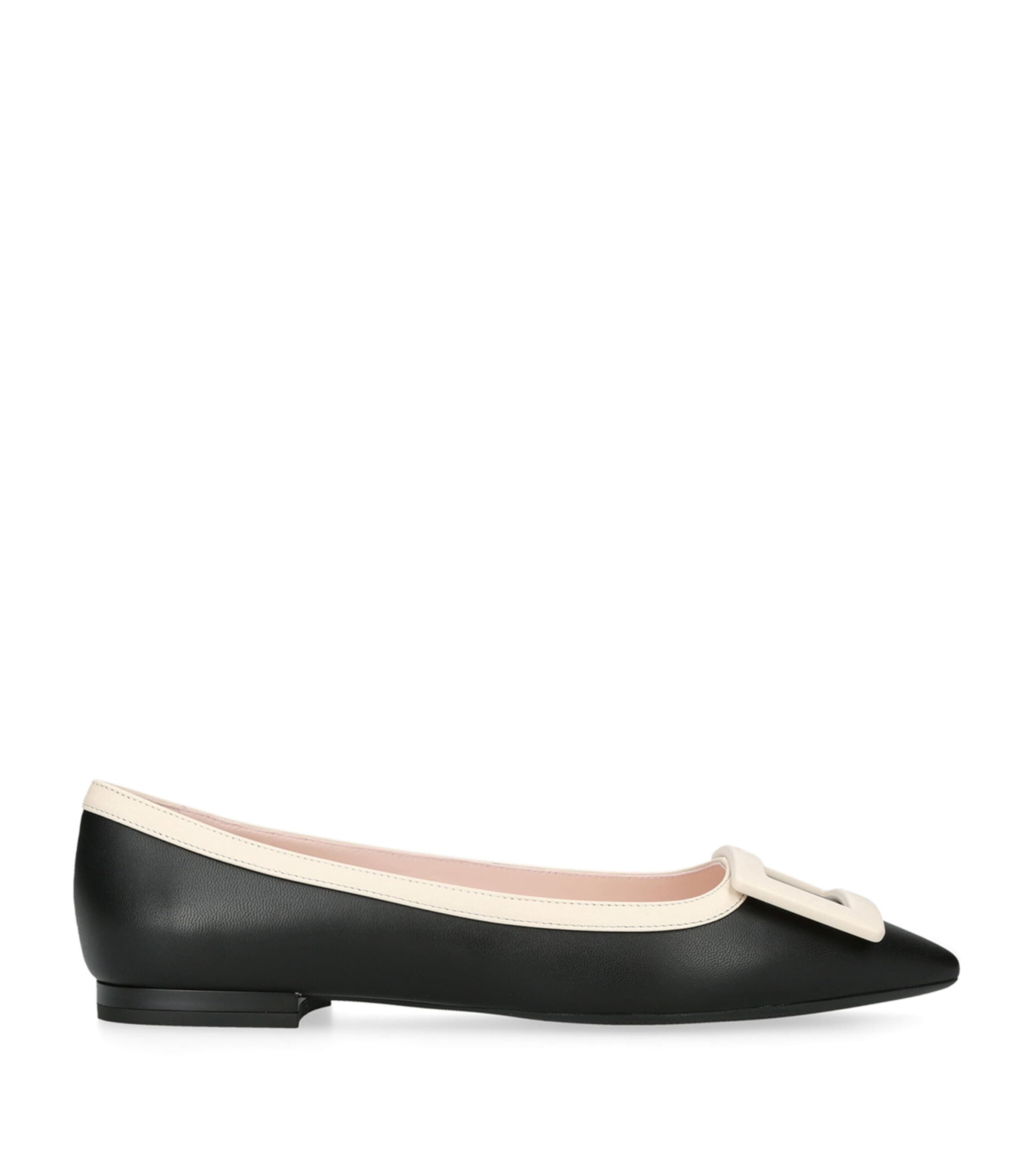 Roger Vivier Gommettine Buckled Patent-leather Ballet Flats
