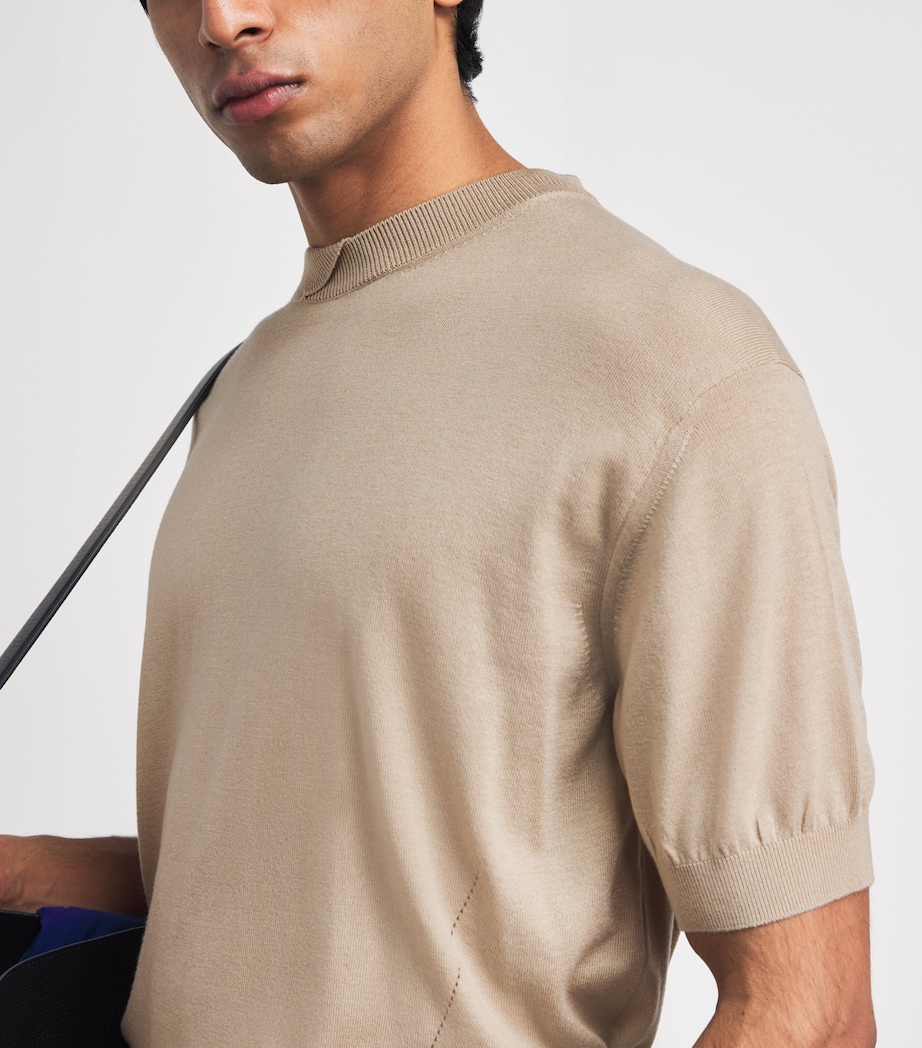 Wool T-Shirt KHAKI BEIGE Image 3