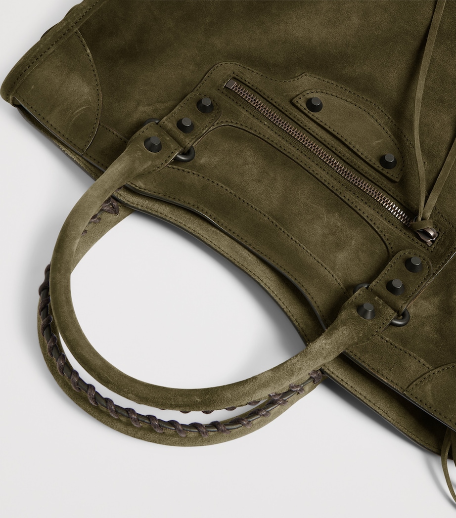 Small Suede Le City Top-Handle Bag 3503 Image 6