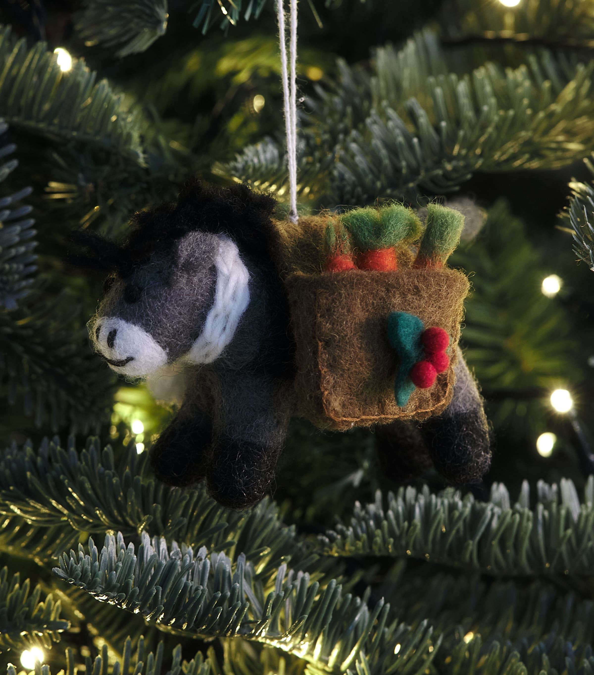 Harrods Felt Donkey Tree Decoration Image 3