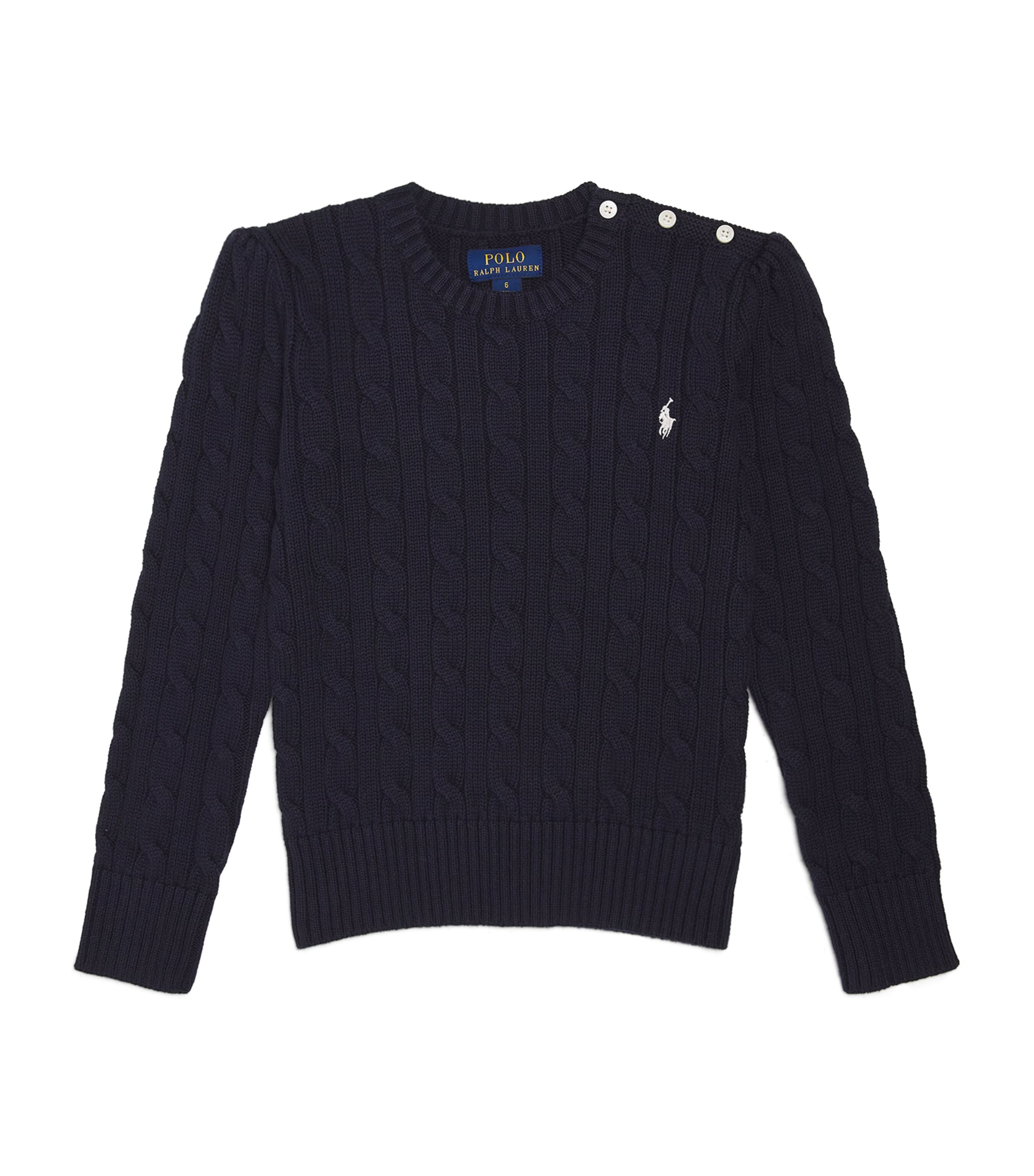 Shop Ralph Lauren Cable-knit Polo Pony Sweater In Navy