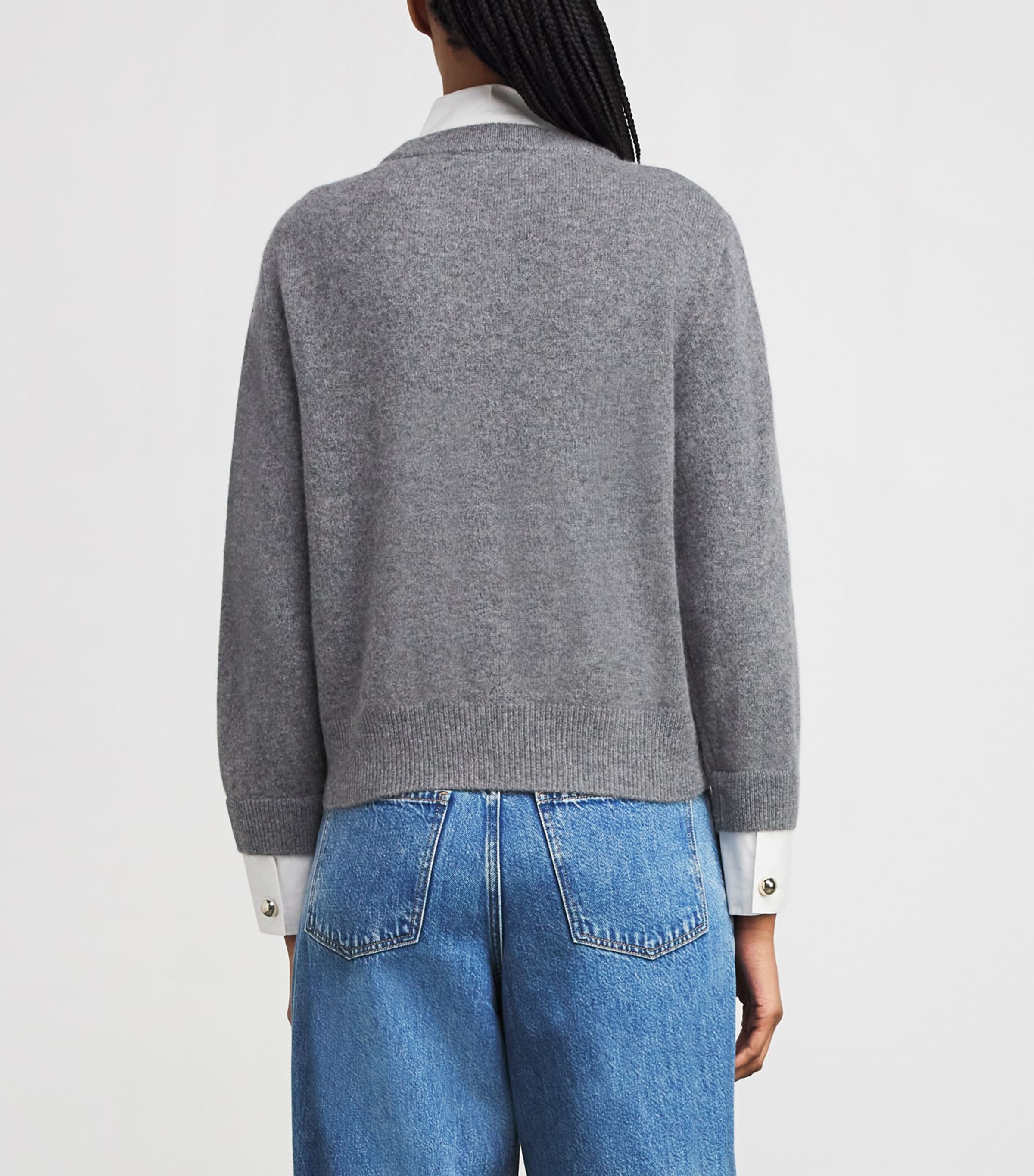 Wool Layered Sweater MOTTLED GREY Image 4