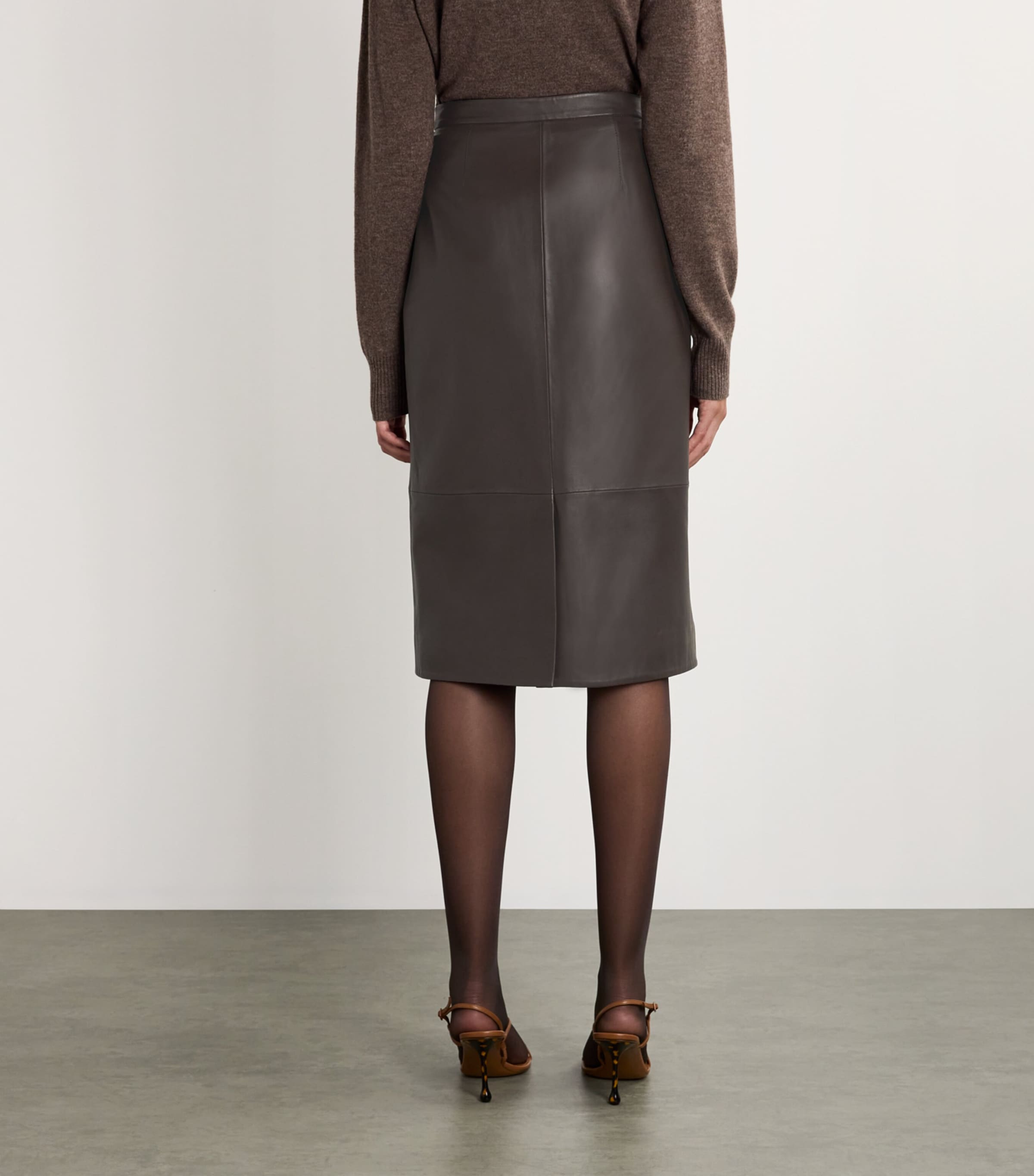 Nappa Leather Pencil Skirt A2009 Image 4