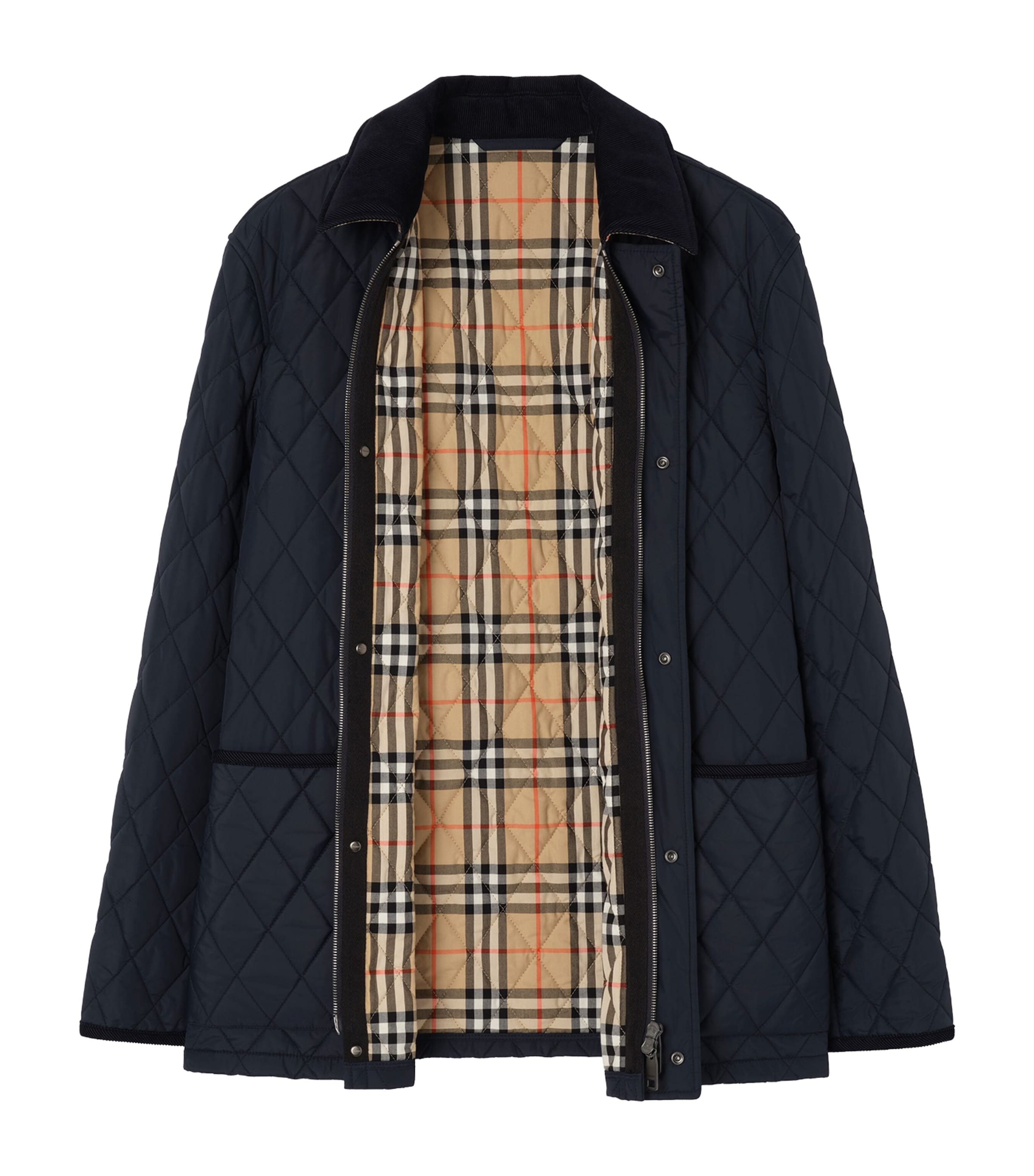 Burberry Mens Quilted Barn Jacket Navy Image 4