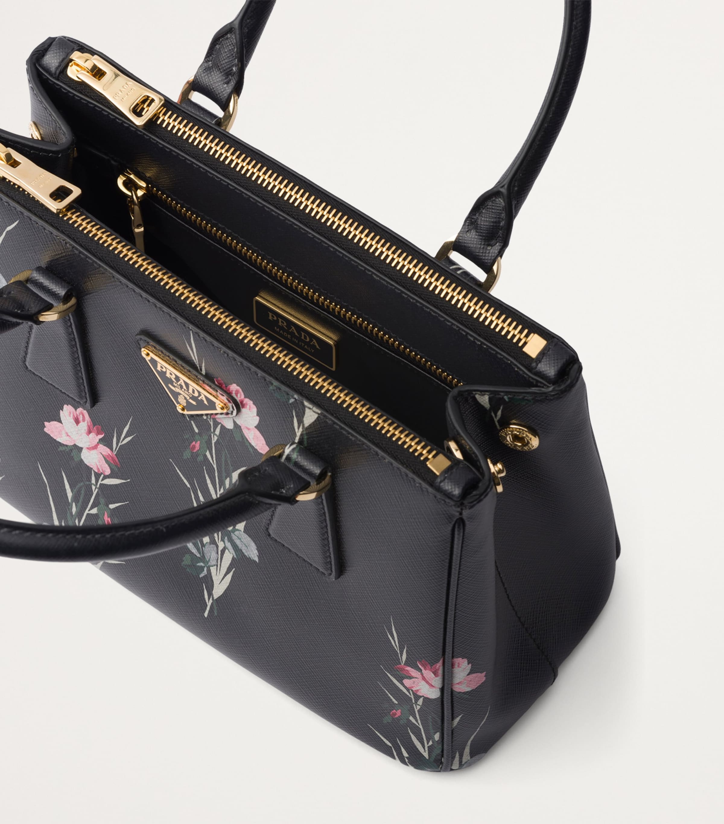 Small Leather Floral Galleria Top-Handle Bag F0002 Image 4