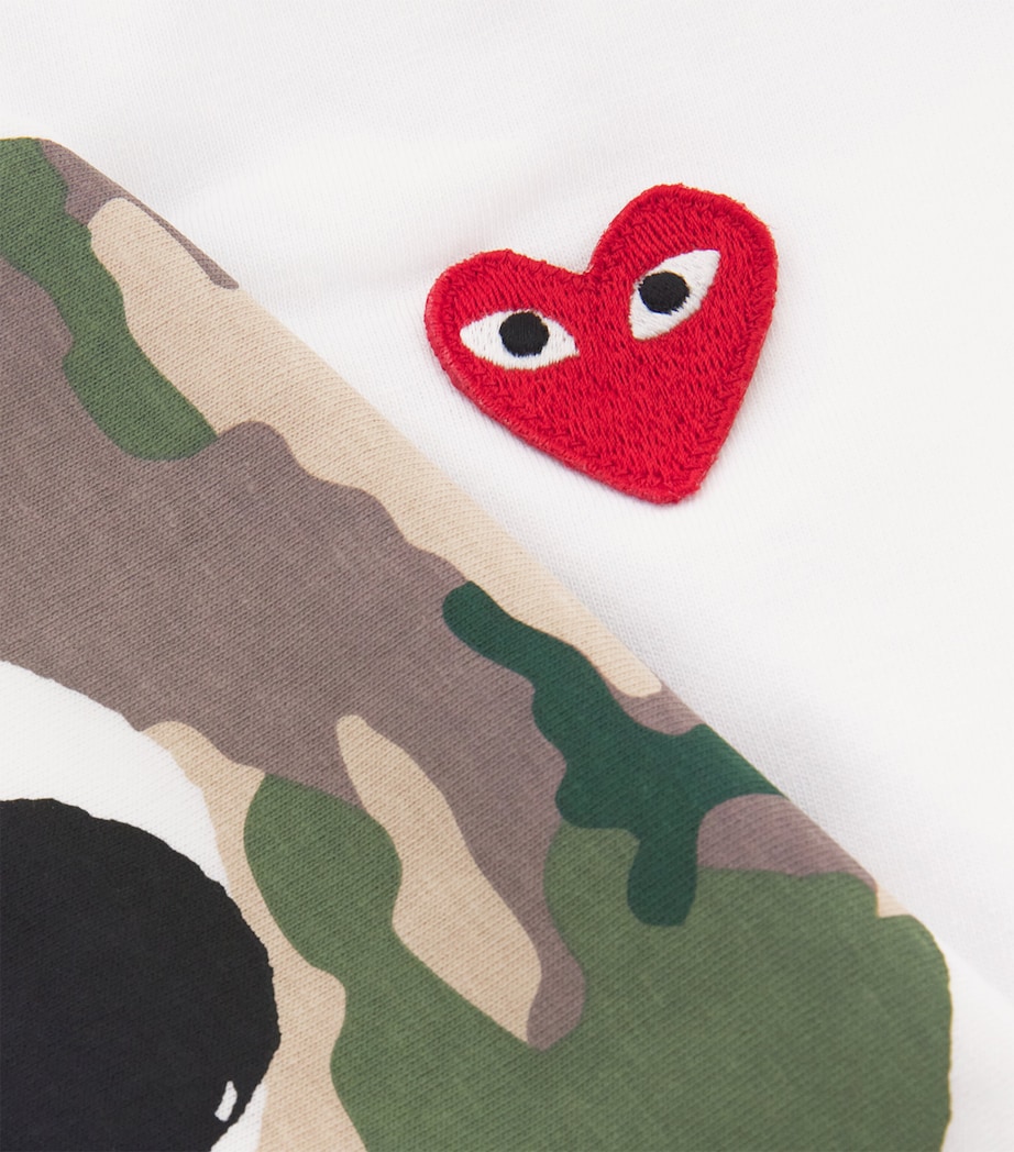 Camouflage Half Heart Logo T-Shirt 1 - WHITE Image 5