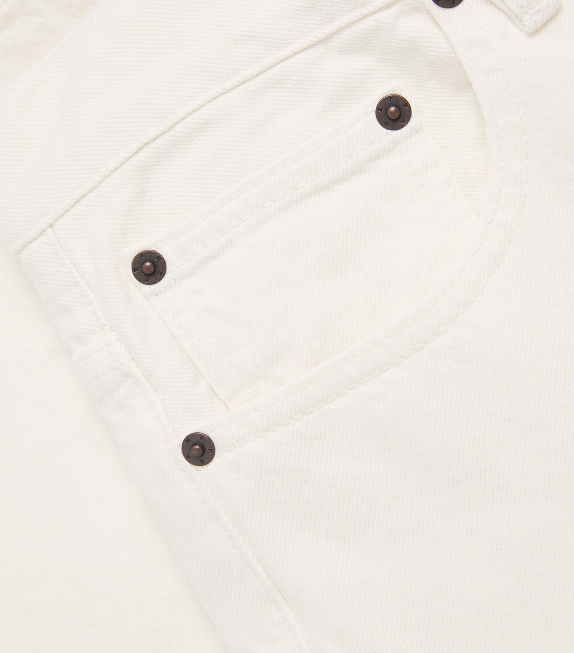 FRAME Mens The Straight Jeans Off White Image 5