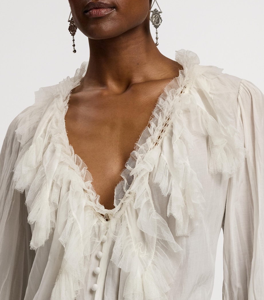 Cotton-Silk Kensley Blouse CREAM Image 9