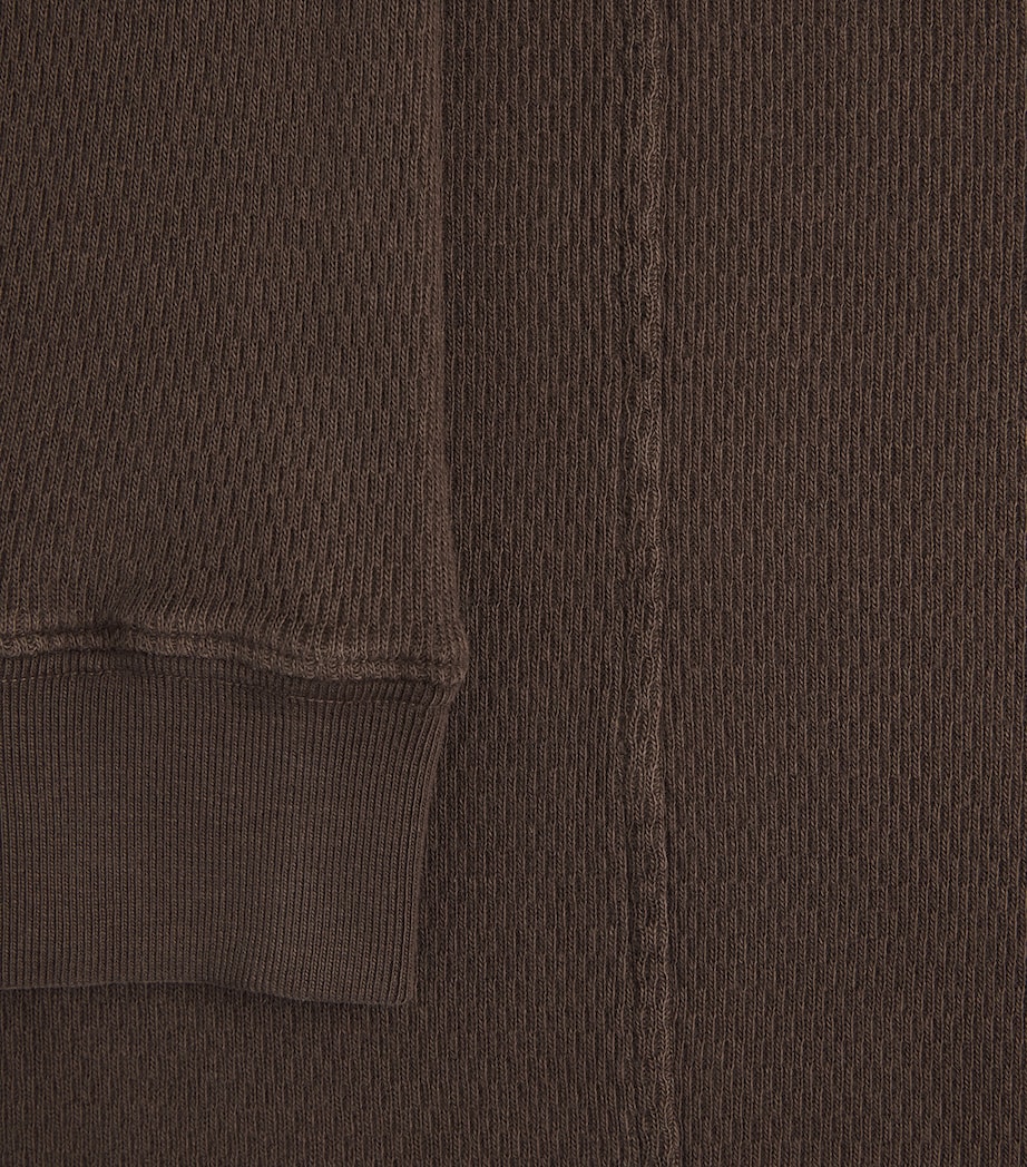 Citizens of Humanity Mens Cotton Waffle-Stitch Sweater Tobacco Image 6