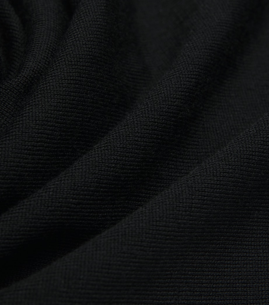 Virgin Wool Sleeveless Sweater BLACK Image 5