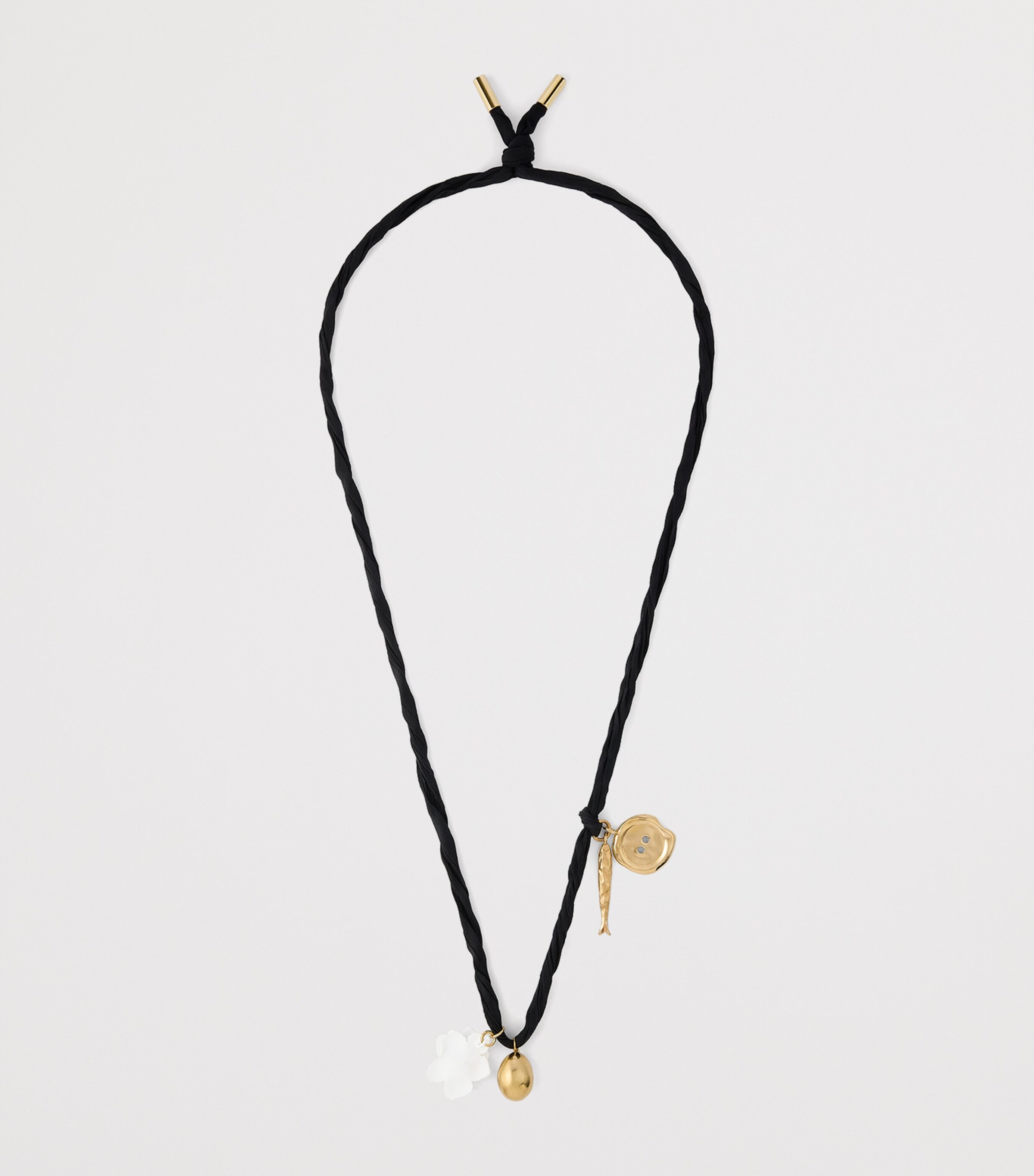 Givenchy Silk Charms Necklace Golden Yellow Image 3