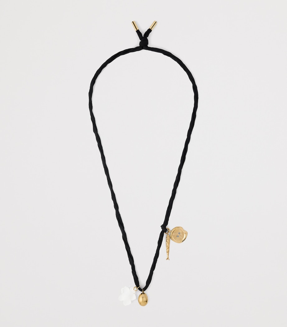 Givenchy Silk Charms Necklace Golden Yellow Image 3