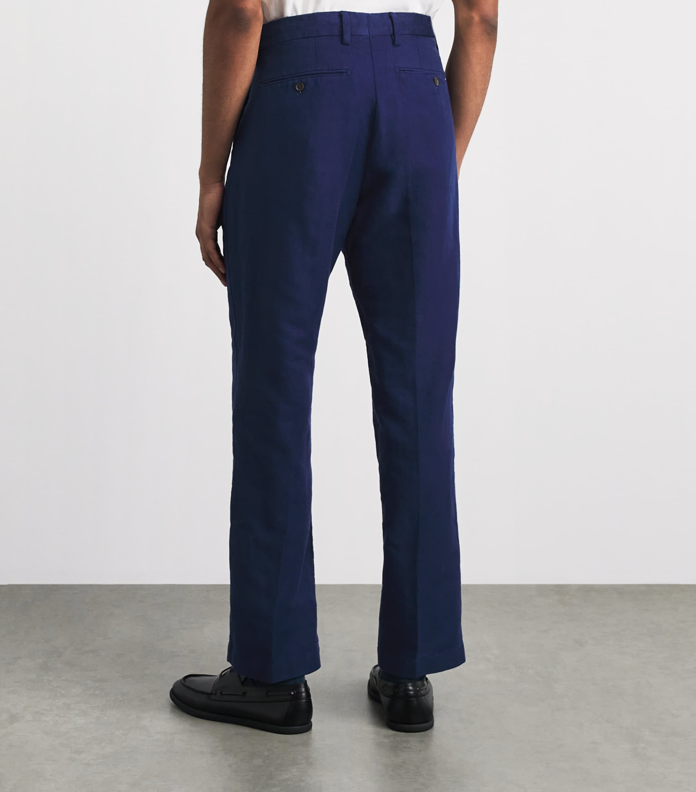 Polo Ralph Lauren Mens Linen-Cotton Straight Trousers Nwprt Nvy Mnhndstth Image 5