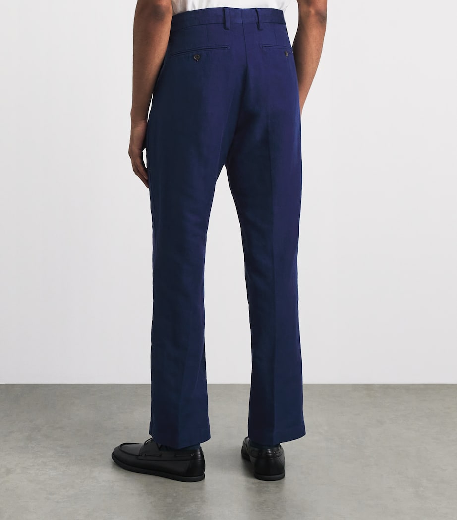 Polo Ralph Lauren Mens Linen-Cotton Straight Trousers Nwprt Nvy Mnhndstth Image 5