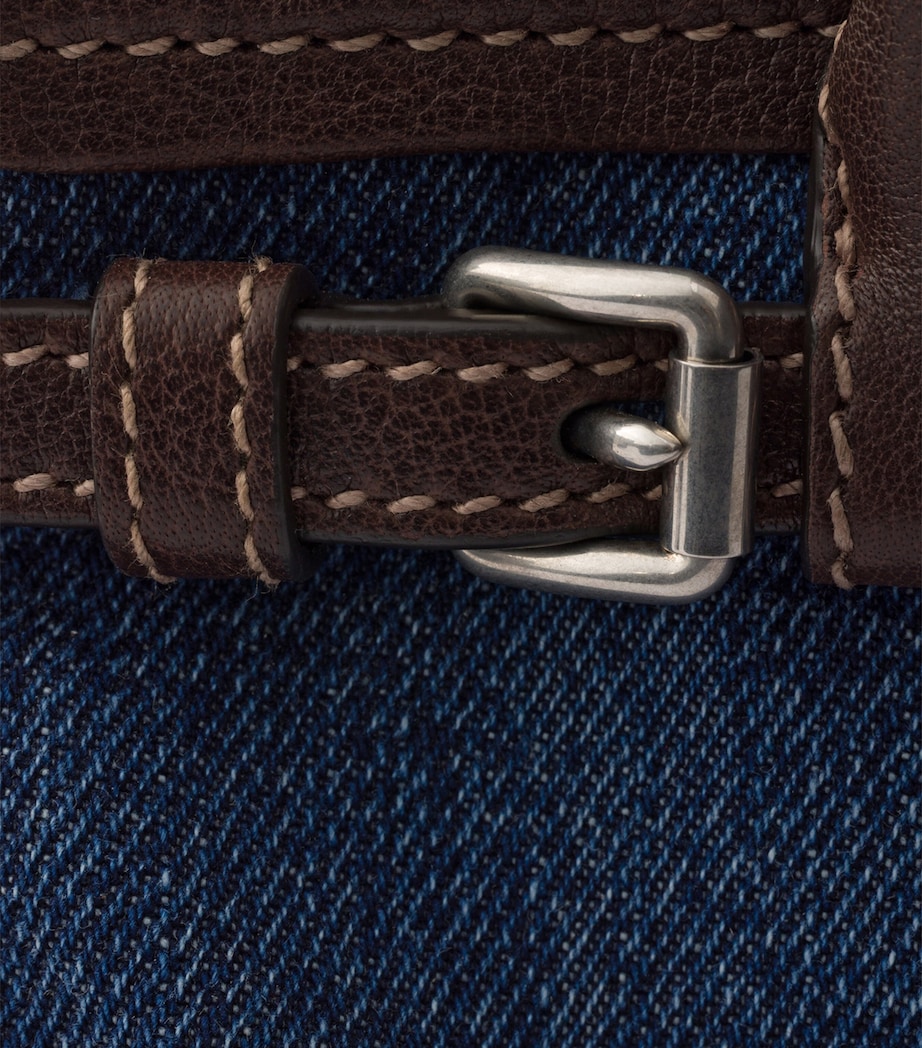 Prada Small Denim Bonnie Shoulder Bag Blue Image 6