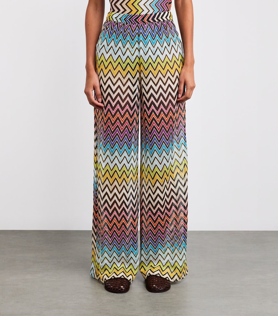 Zigzag Wide-Leg Trousers SM9QH MULTI W BLACK BASE Image 3