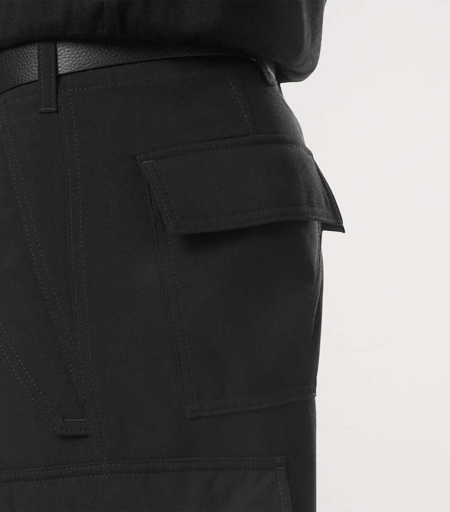 Virgin Wool-Blend Cargo Trousers NAA Image 5