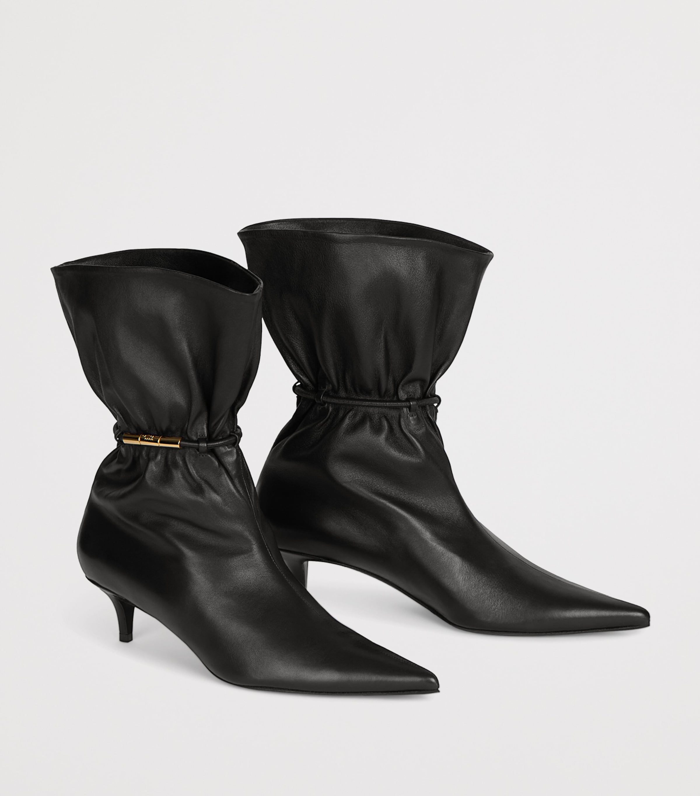 Balmain Lambskin Sphynx Ankle Boots Noir Image 3