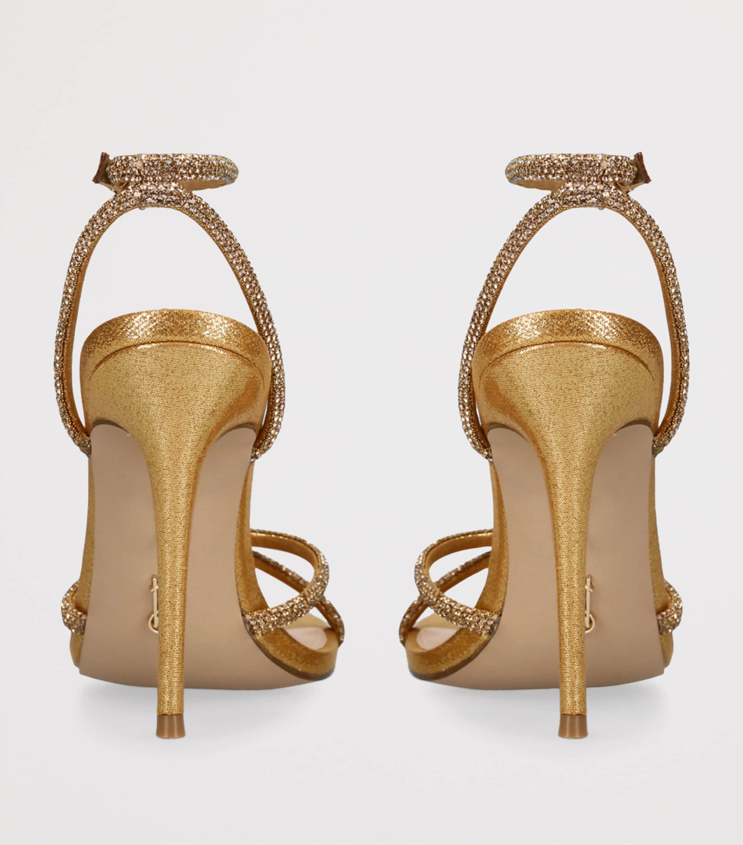 サンダル・ミュール STEVE MADDEN BRYANNA PUMP SANDALS Steve Madden Bryanna Embellished Faux Suede Heeled Sandals