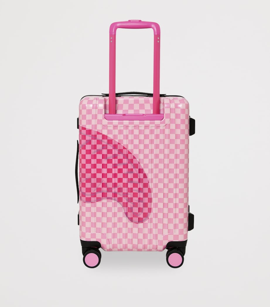 Sprayground Embossed Check Cabin Suitcase (55cm) Pink Sharks In Paris Image 2