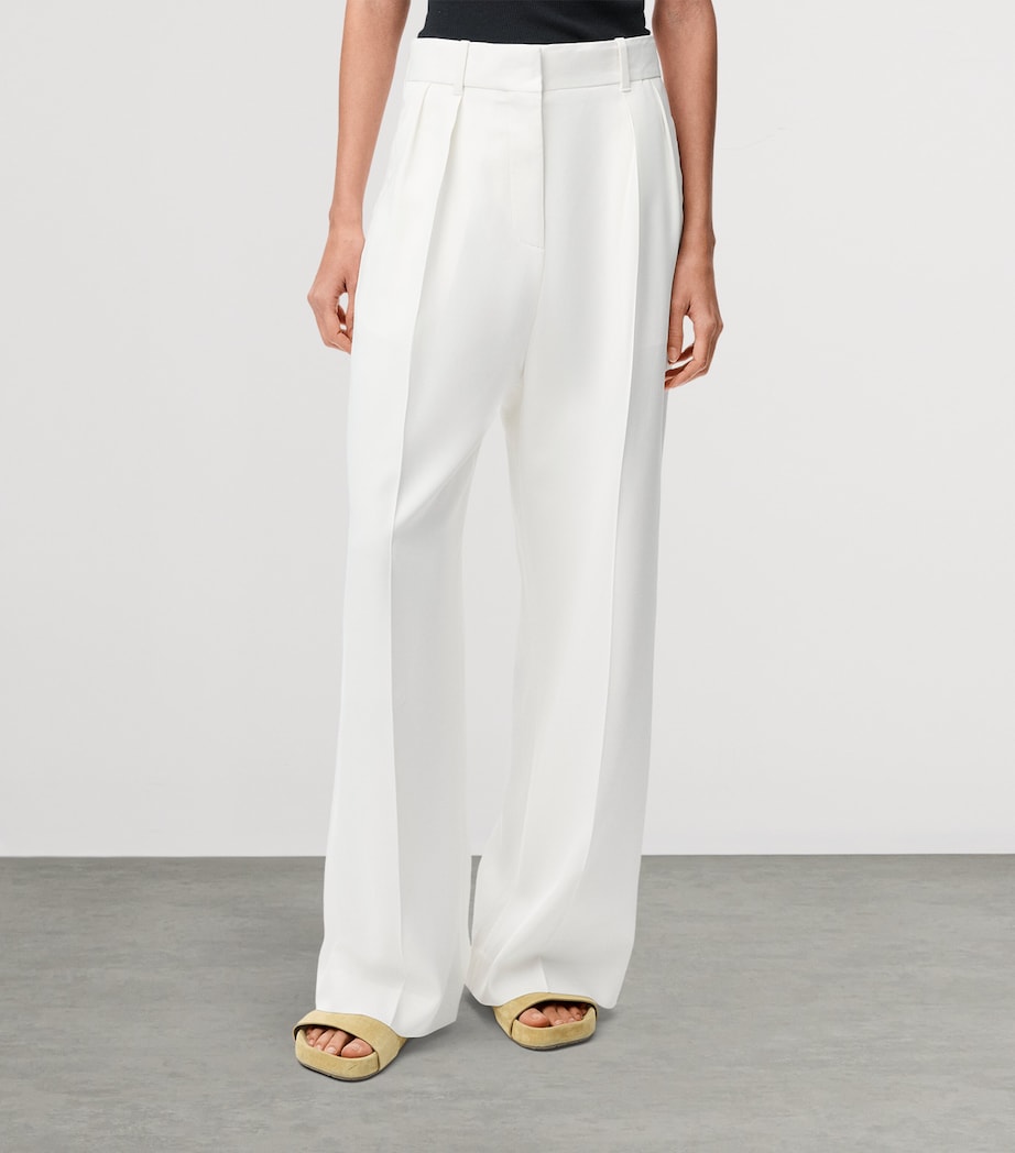 Wrap Wide-Leg Jeans WHITE Image 3