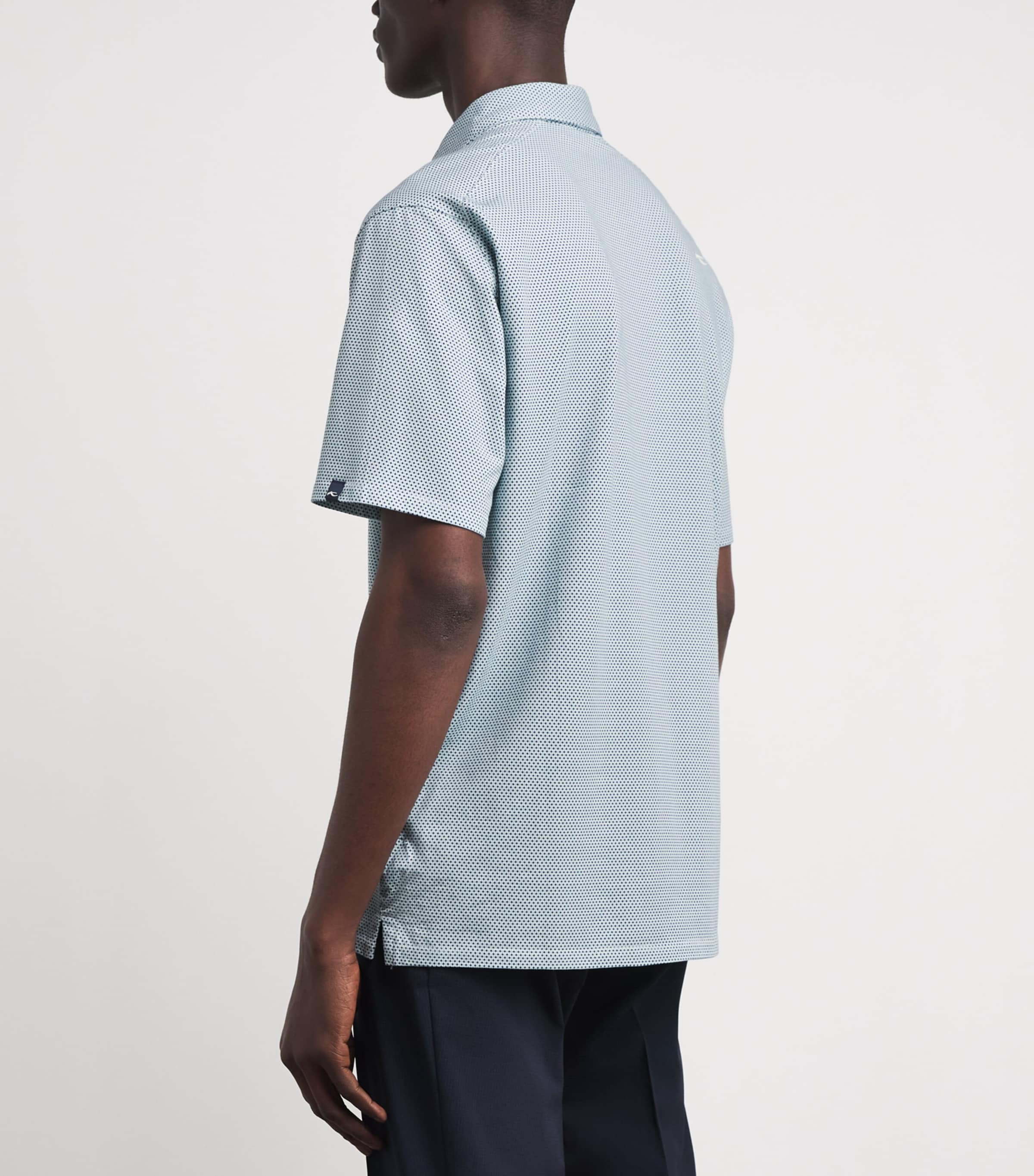 KJUS Mens Pima Cotton Printed Hollow Polo Shirt Rvbk / Whit Image 5