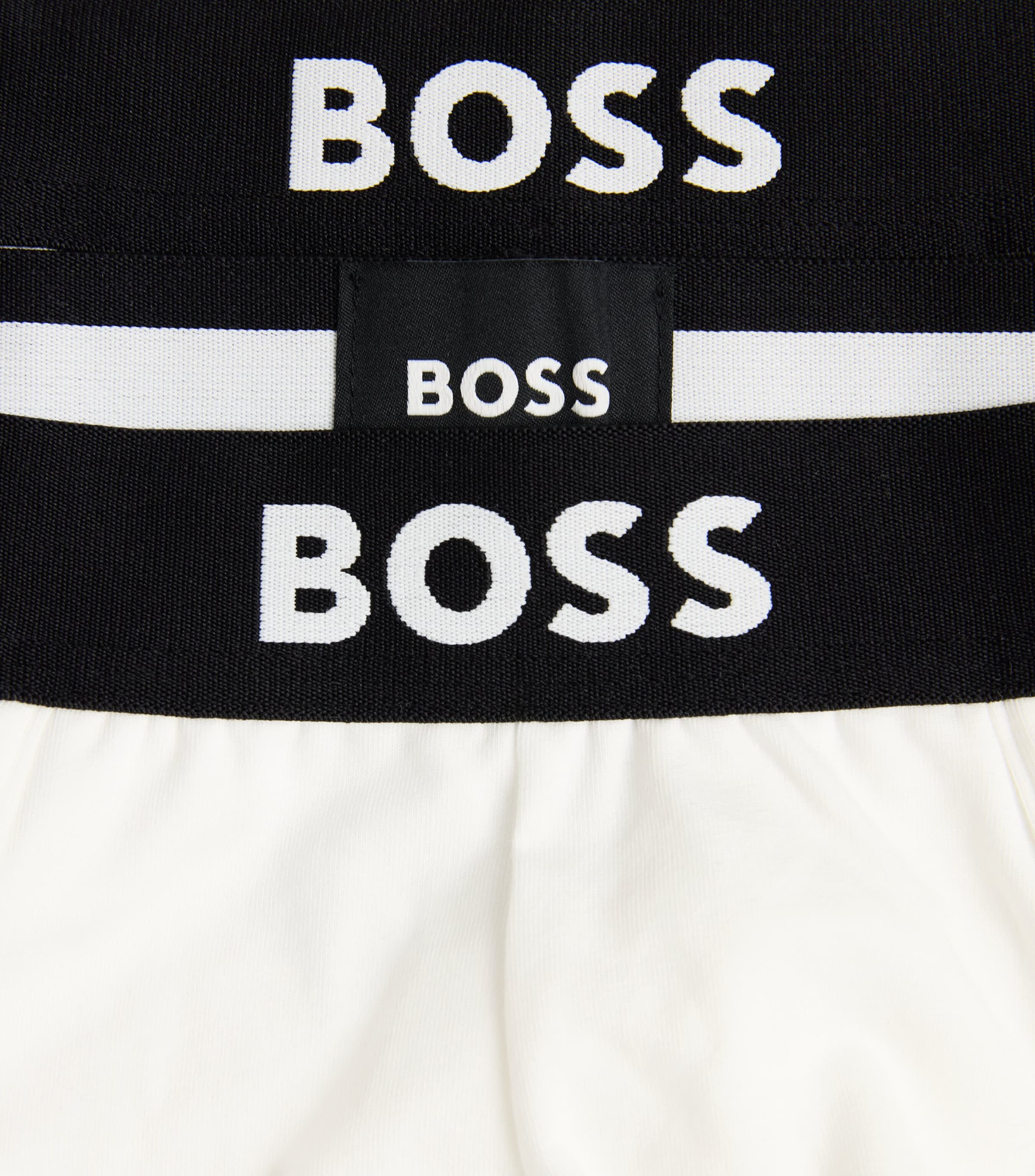 BOSS Mens Stretch-Cotton Boss One Briefs (Pack of 3) White Image 5