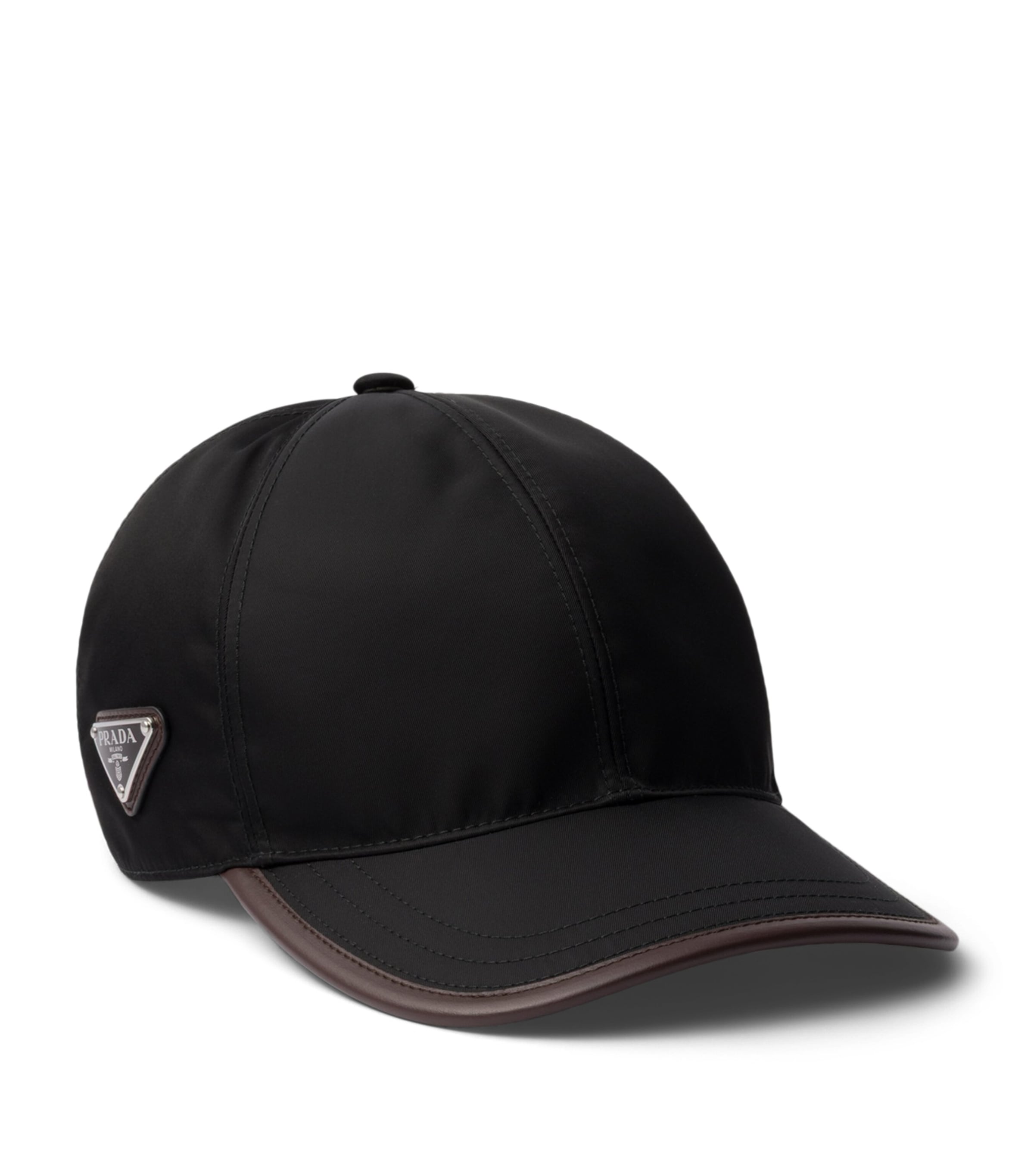 Prada Logo Nylon Baseball Cap Black Authentic PRADA Baseball Cap 2HC193 Black Nylon Triangle  main image 2