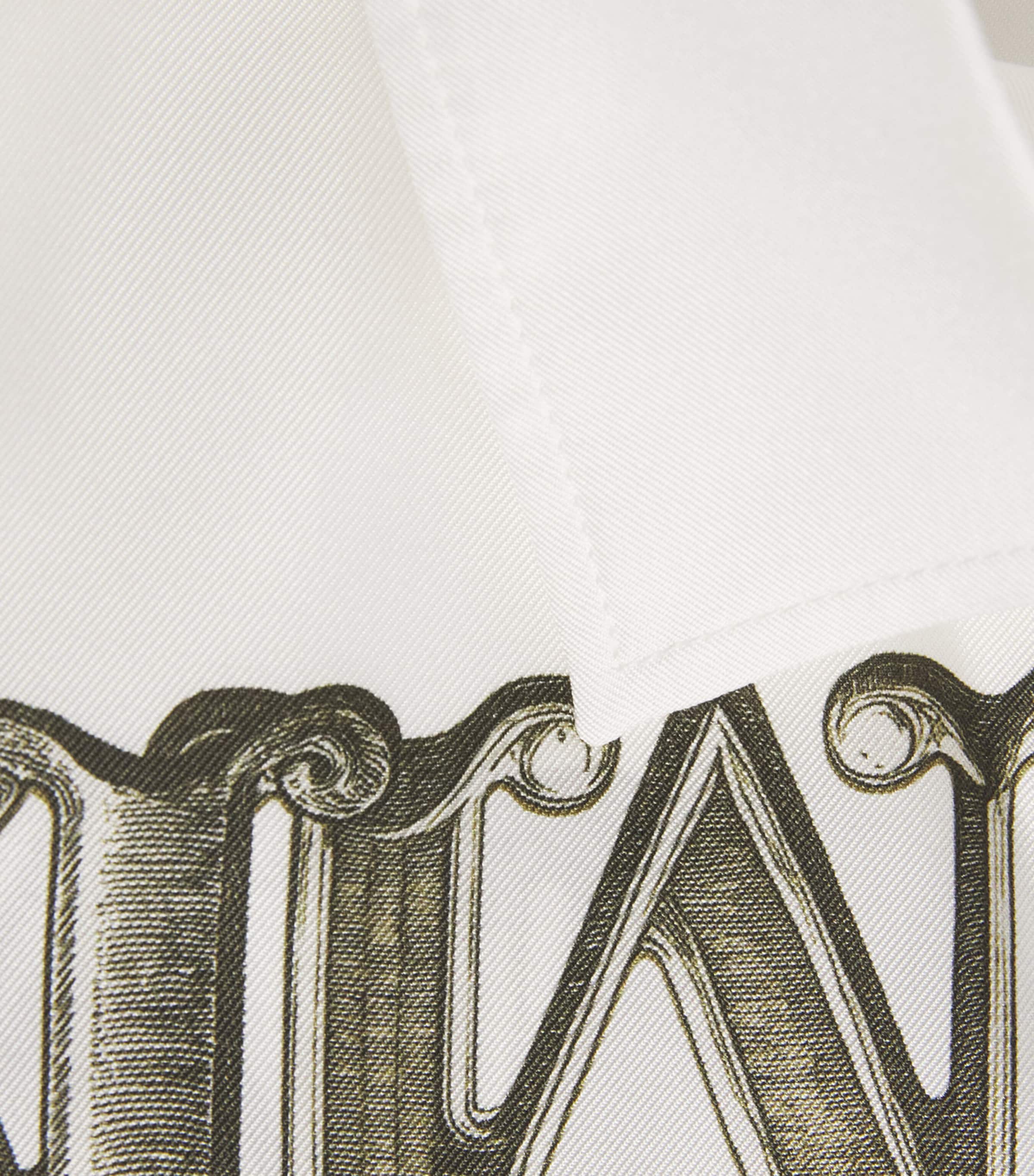 Max Mara Womens Silk Monogram Shirt Kaki Image 6