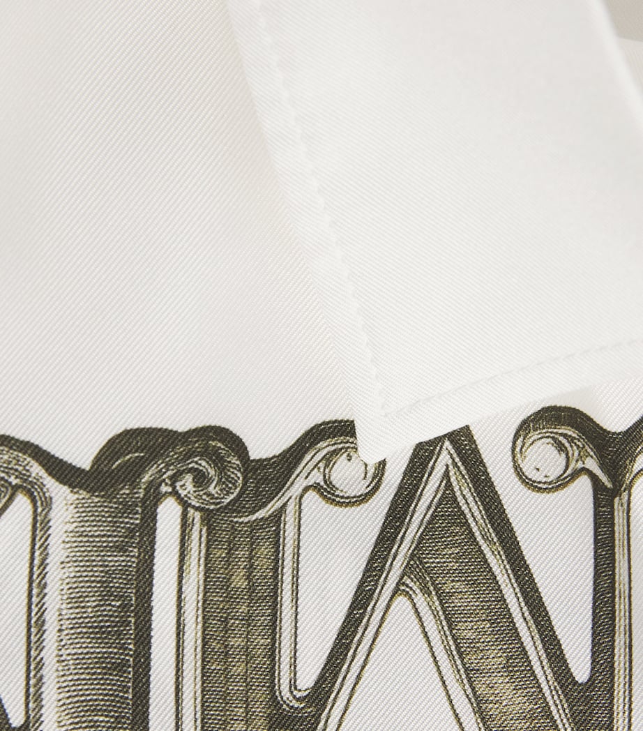 Max Mara Womens Silk Monogram Shirt Kaki Image 6