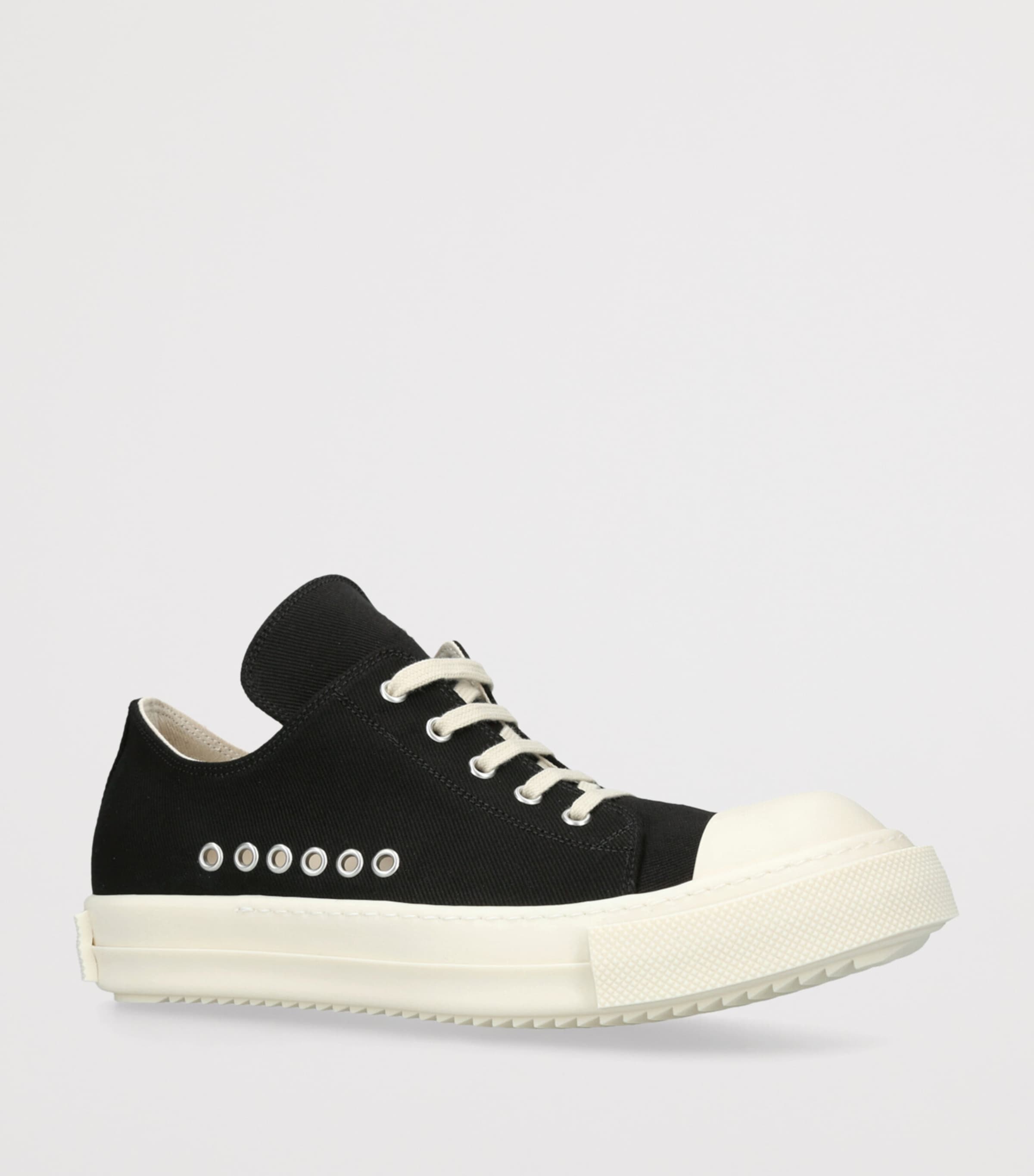 Rick Owens DRKSHDW Canvas Eyelet DRKSHDW Low-Top Sneakers Black Image 3